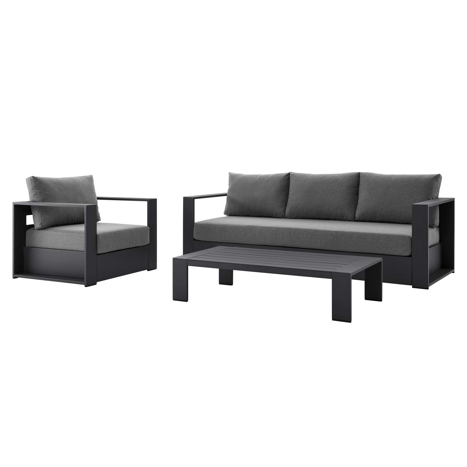 Tahoe Outdoor Patio Powder-Coated Aluminum 3-Piece Set By Modway | Outdoor Sofas, Loveseats & Sectionals | Modishstore - 2