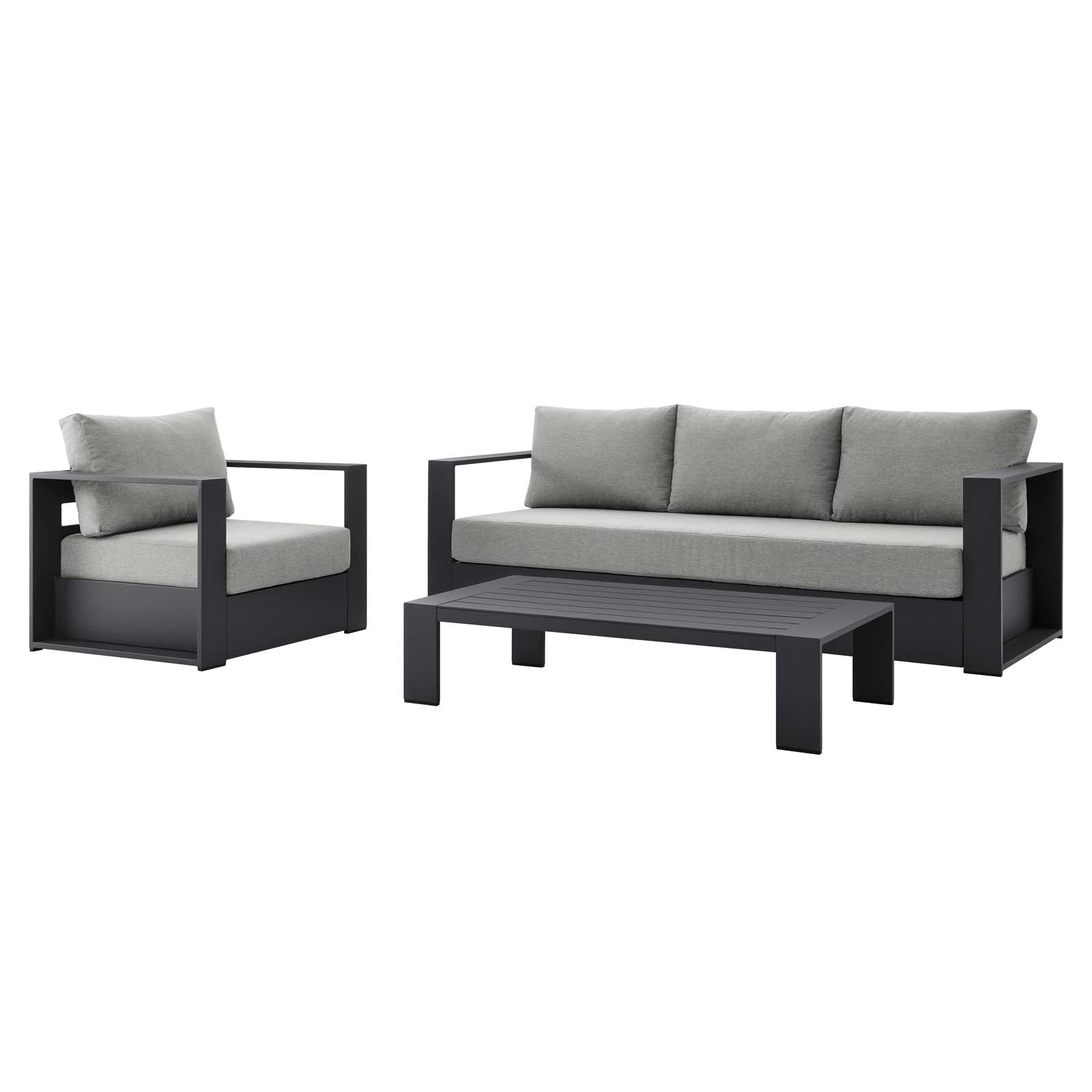 Tahoe Outdoor Patio Powder-Coated Aluminum 3-Piece Set By Modway | Outdoor Sofas, Loveseats & Sectionals | Modishstore - 14