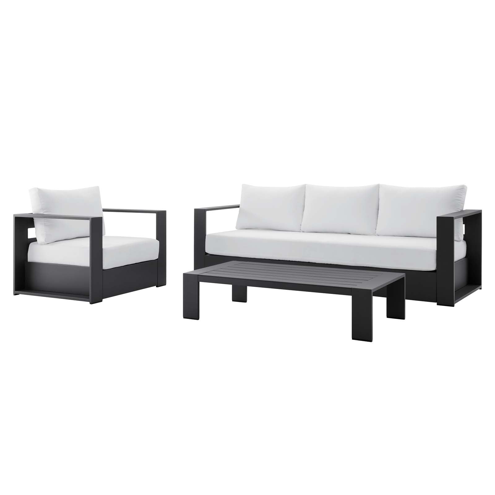 Tahoe Outdoor Patio Powder-Coated Aluminum 3-Piece Set By Modway | Outdoor Sofas, Loveseats & Sectionals | Modishstore - 27