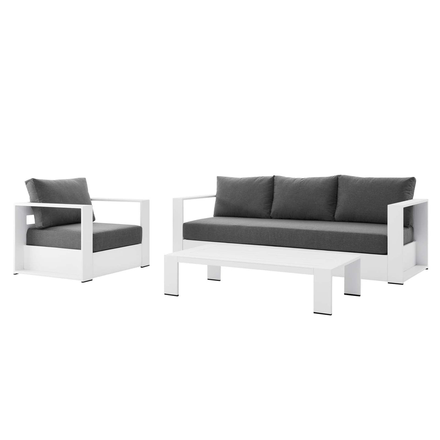 Tahoe Outdoor Patio Powder-Coated Aluminum 3-Piece Set By Modway | Outdoor Sofas, Loveseats & Sectionals | Modishstore - 40