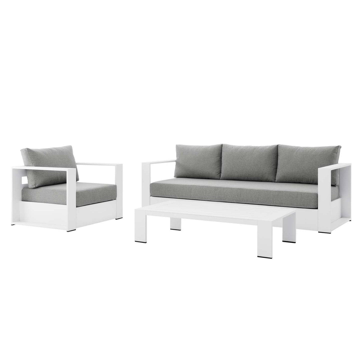 Tahoe Outdoor Patio Powder-Coated Aluminum 3-Piece Set By Modway | Outdoor Sofas, Loveseats & Sectionals | Modishstore - 53