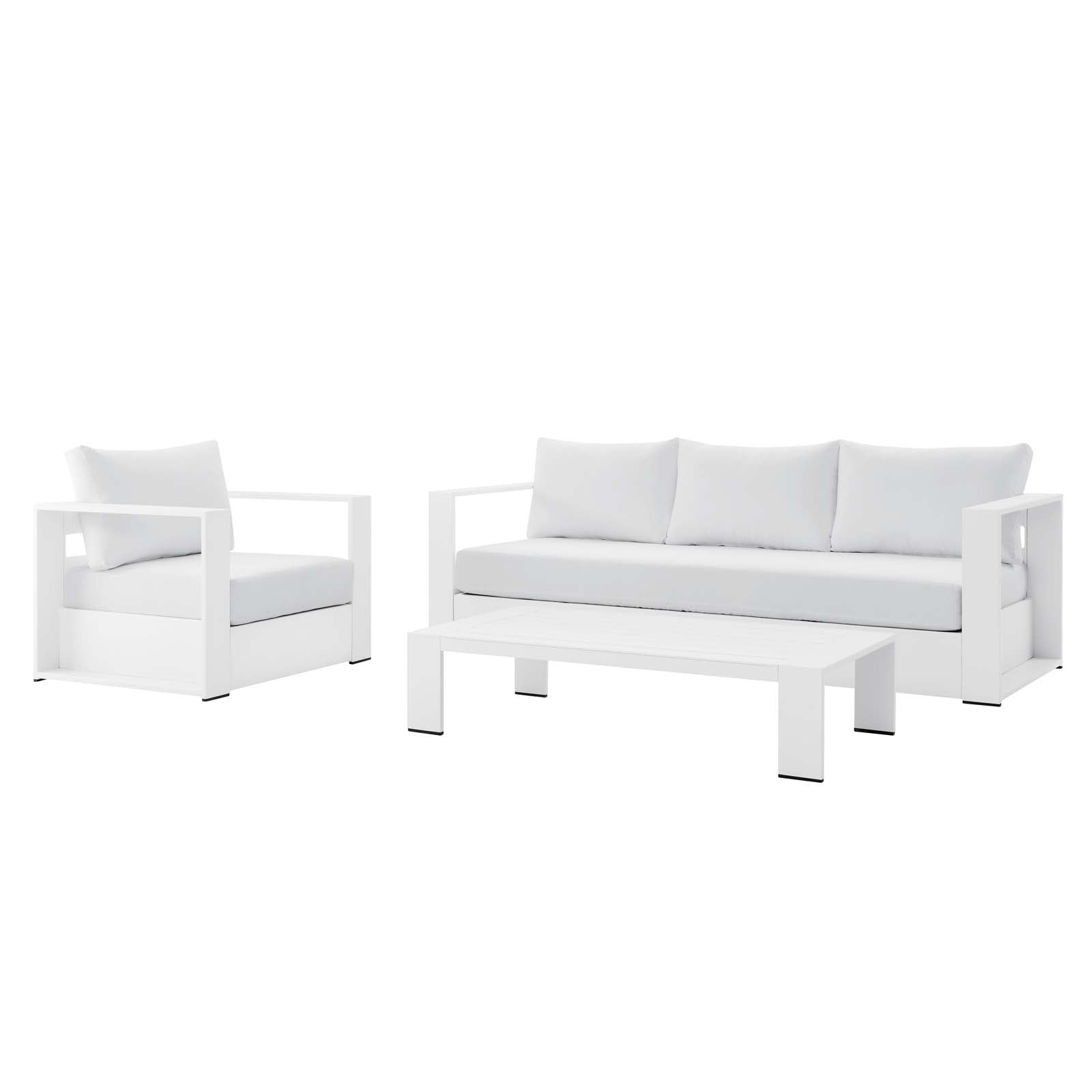 Tahoe Outdoor Patio Powder-Coated Aluminum 3-Piece Set By Modway | Outdoor Sofas, Loveseats & Sectionals | Modishstore - 65