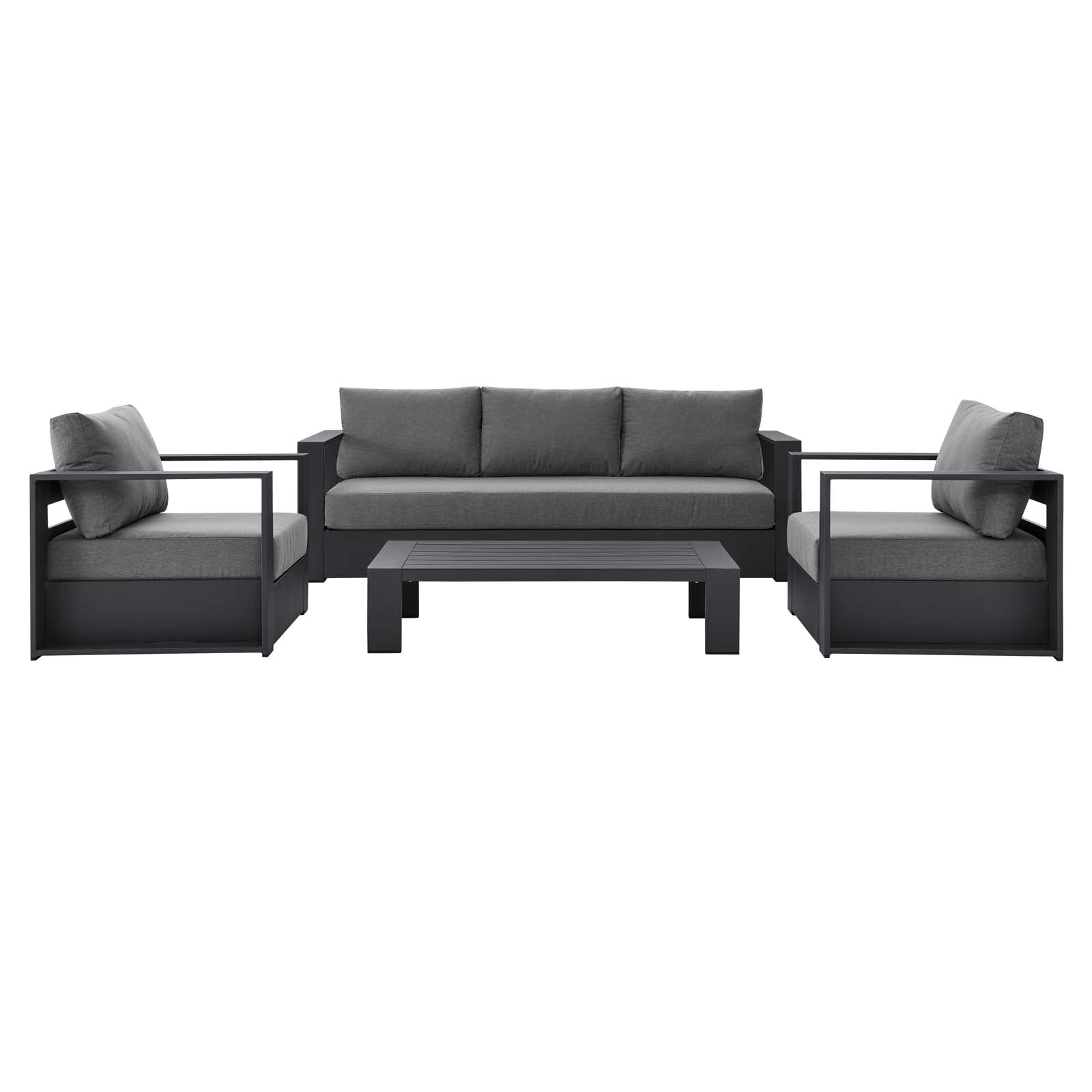 Tahoe Outdoor Patio Powder-Coated Aluminum 4-Piece Set By Modway | Outdoor Sofas, Loveseats & Sectionals | Modishstore - 8