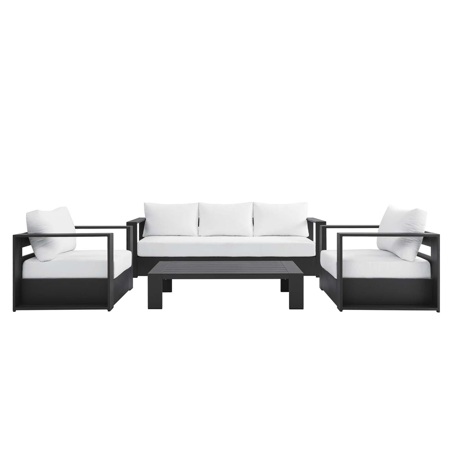 Tahoe Outdoor Patio Powder-Coated Aluminum 4-Piece Set By Modway | Outdoor Sofas, Loveseats & Sectionals | Modishstore - 36