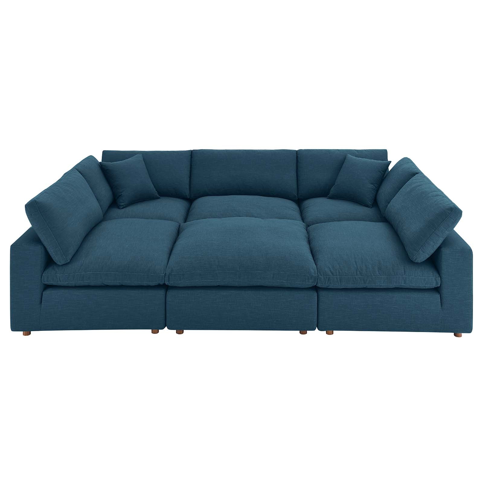 Commix Down Filled Overstuffed 6-Piece Sectional Sofa By Modway - EEI-5761-AZU | Sofas |  Modishstore - 2