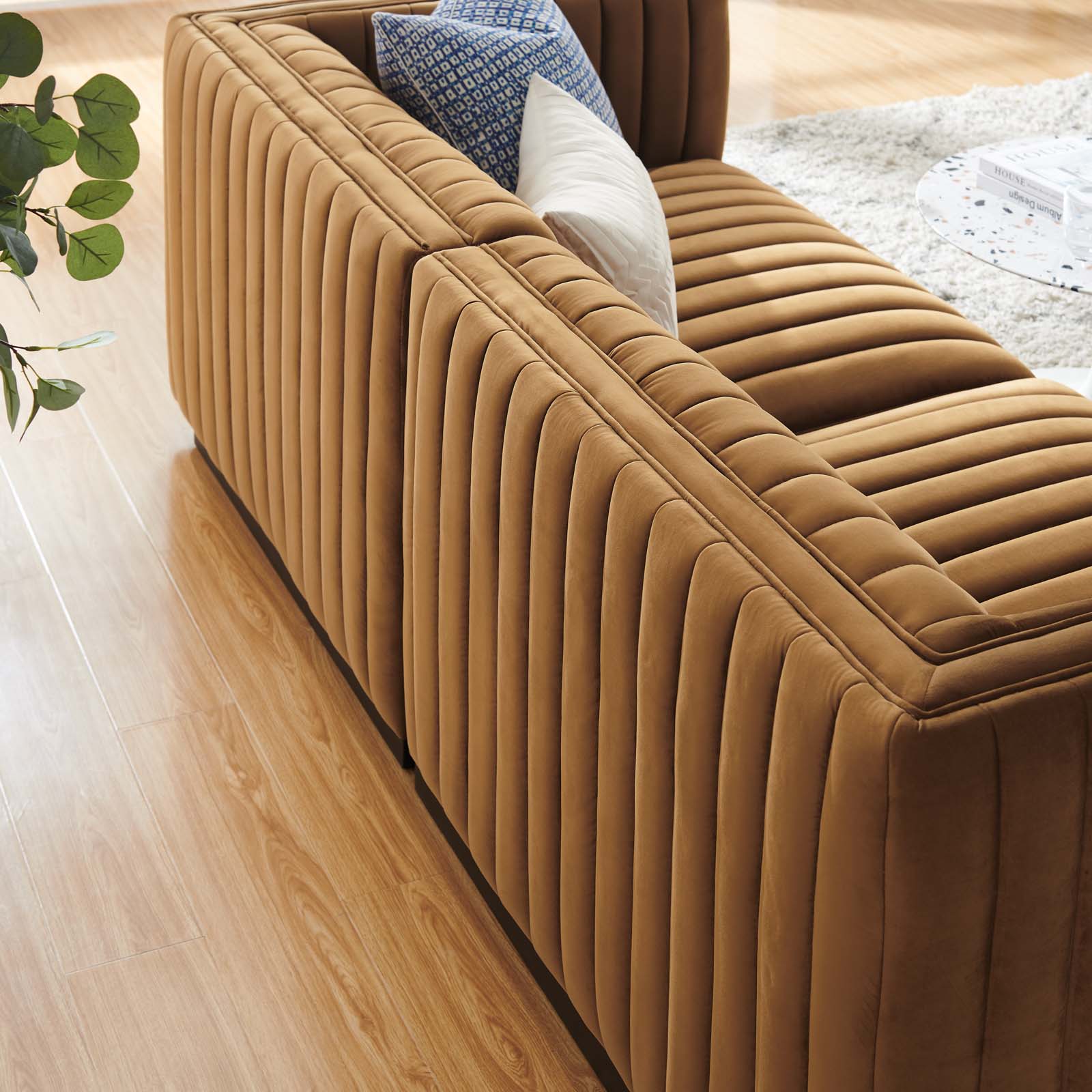 Conjure Channel Tufted Performance Velvet Loveseat By Modway - EEI-5764 | Loveseats - 3