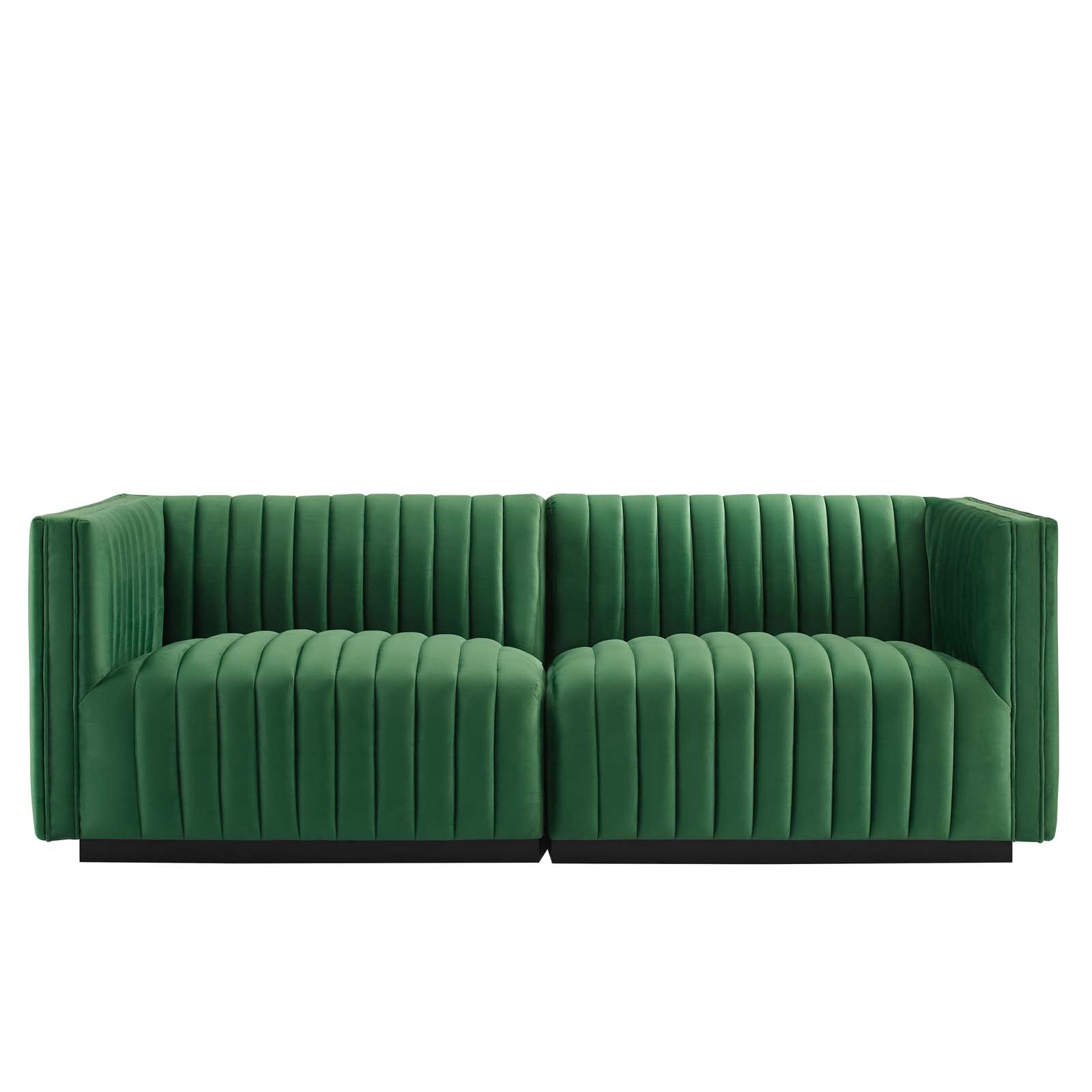 Conjure Channel Tufted Performance Velvet Loveseat By Modway - EEI-5764 | Loveseats - 14