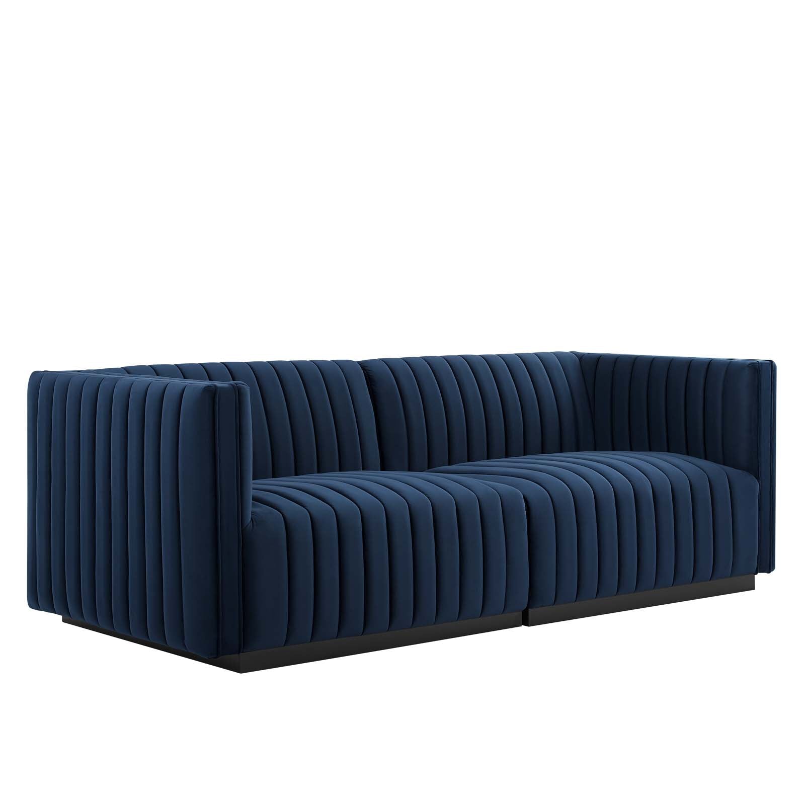 Conjure Channel Tufted Performance Velvet Loveseat By Modway - EEI-5764 | Loveseats - 31