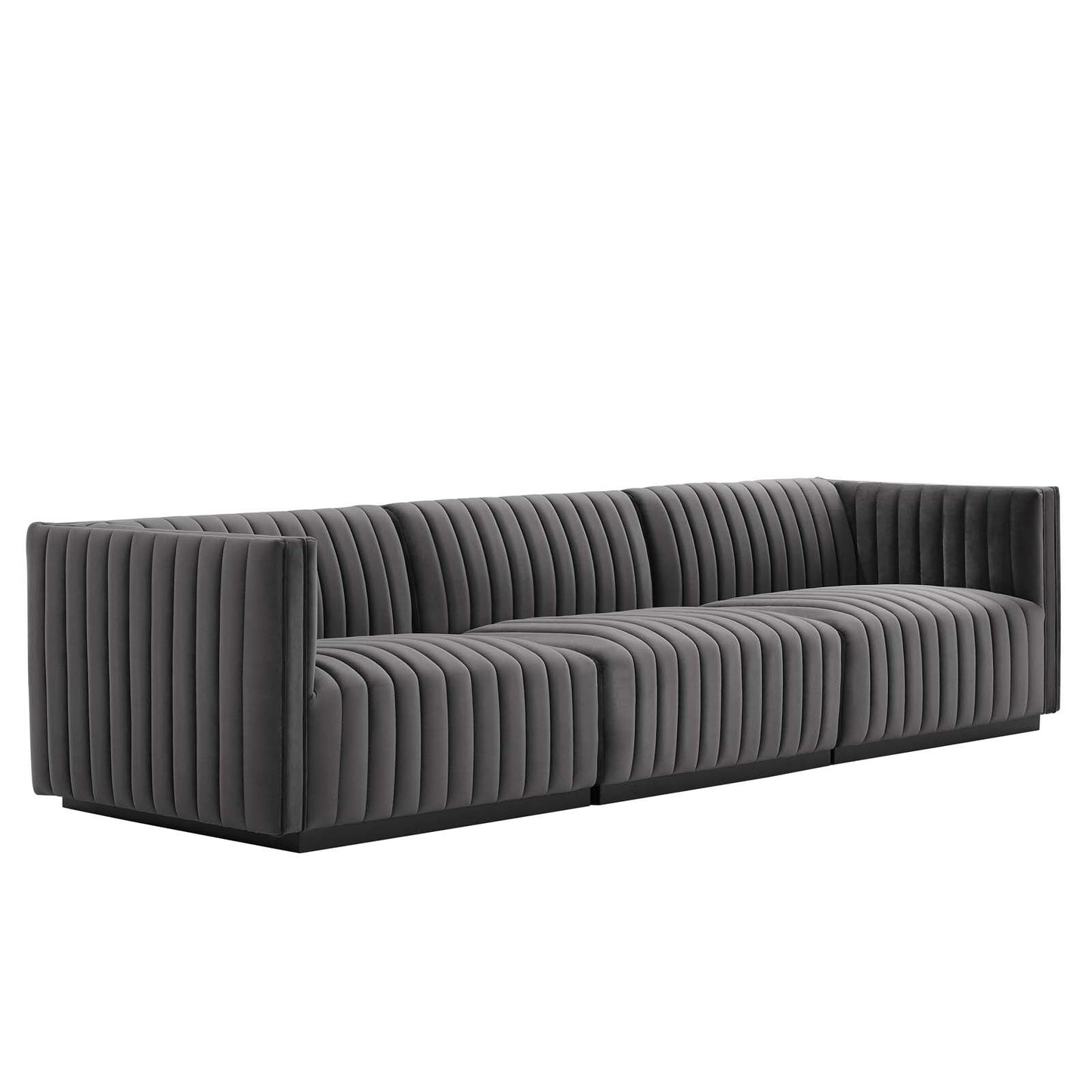 Conjure Channel Tufted Performance Velvet Sofa By Modway - EEI-5765 | Sofas - 27
