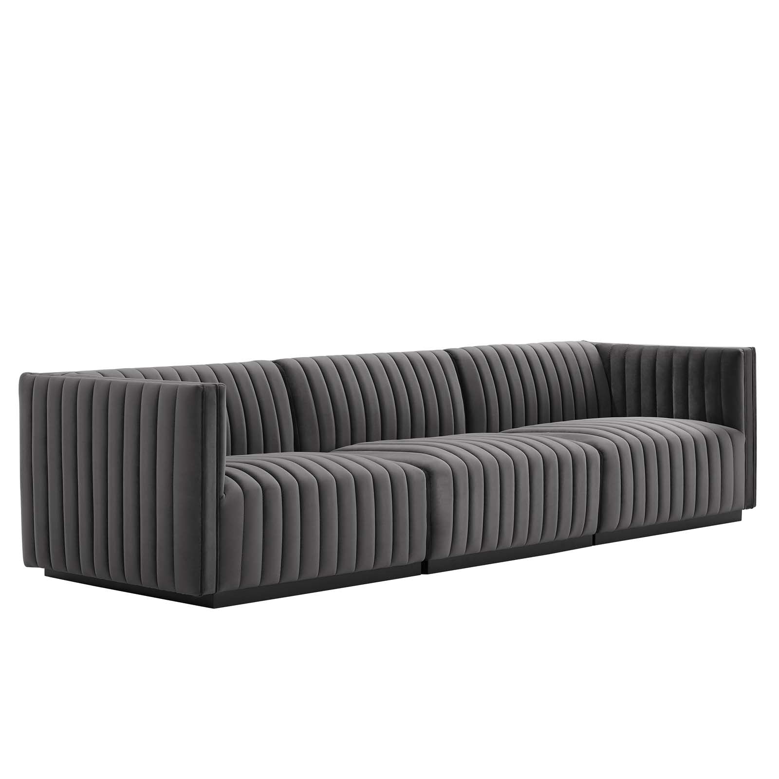 Conjure Channel Tufted Performance Velvet Sofa By Modway - EEI-5765 | Sofas - 27