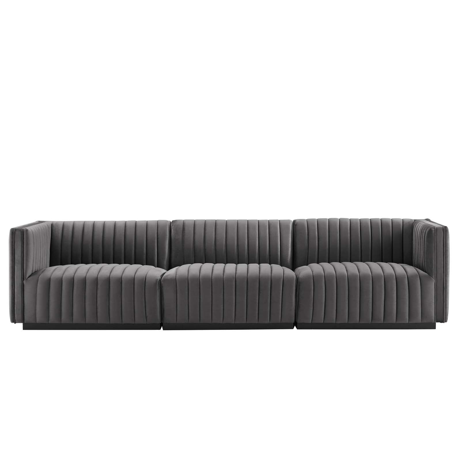 Conjure Channel Tufted Performance Velvet Sofa By Modway - EEI-5765 | Sofas - 33