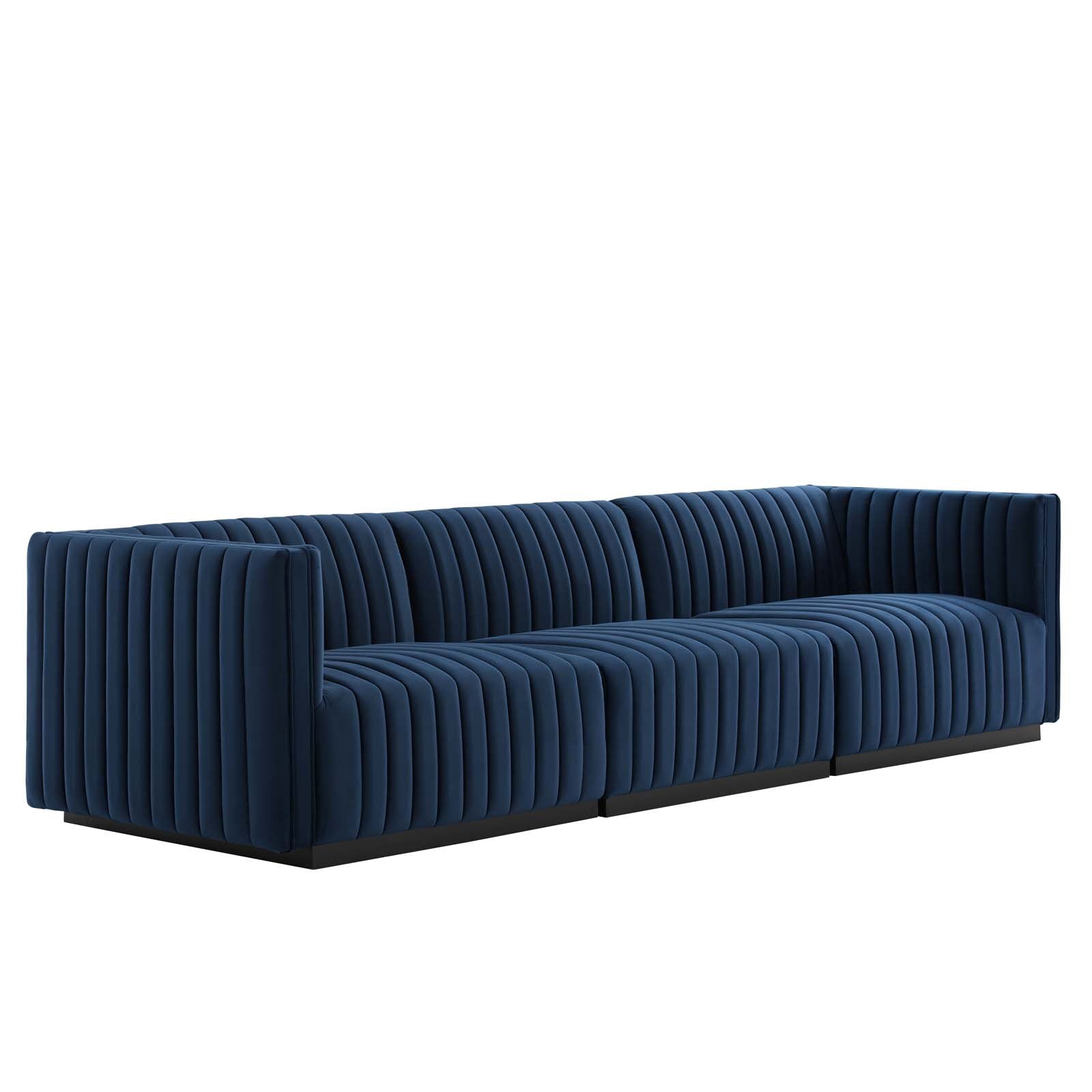 Conjure Channel Tufted Performance Velvet Sofa By Modway - EEI-5765 | Sofas - 40