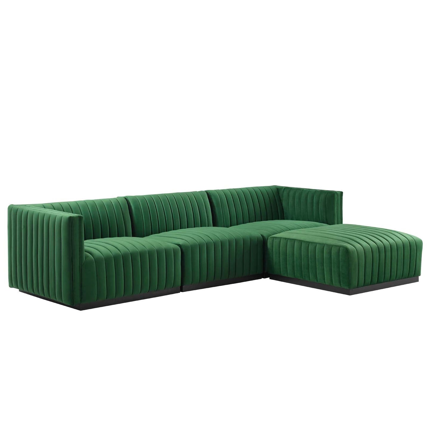Conjure Channel Tufted Performance Velvet 4-Piece Sectional By Modway - EEI-5766 | Sectional - 17