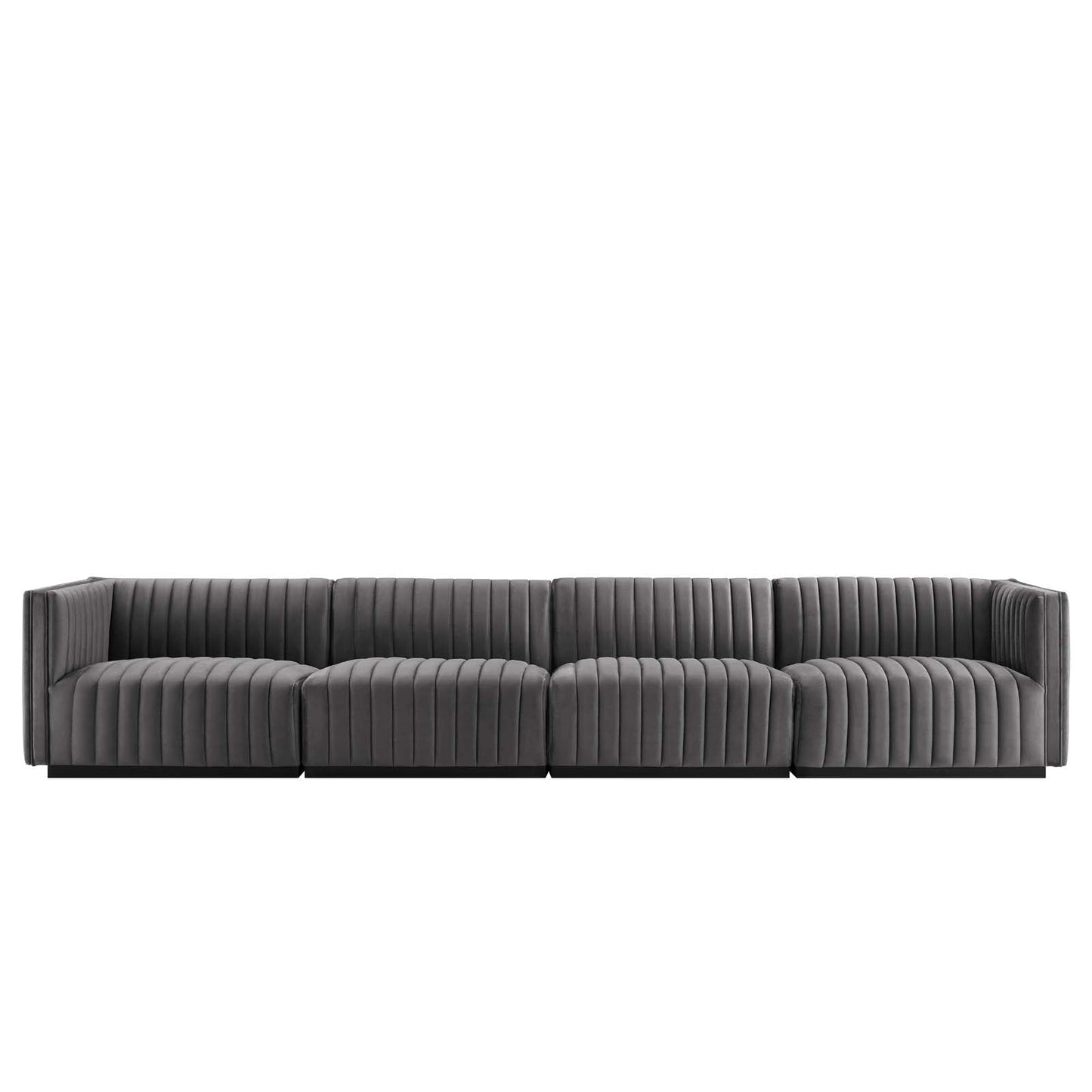 Conjure Channel Tufted Performance Velvet 4-Piece Sofa By Modway - EEI-5767 | Sofa Set - 33