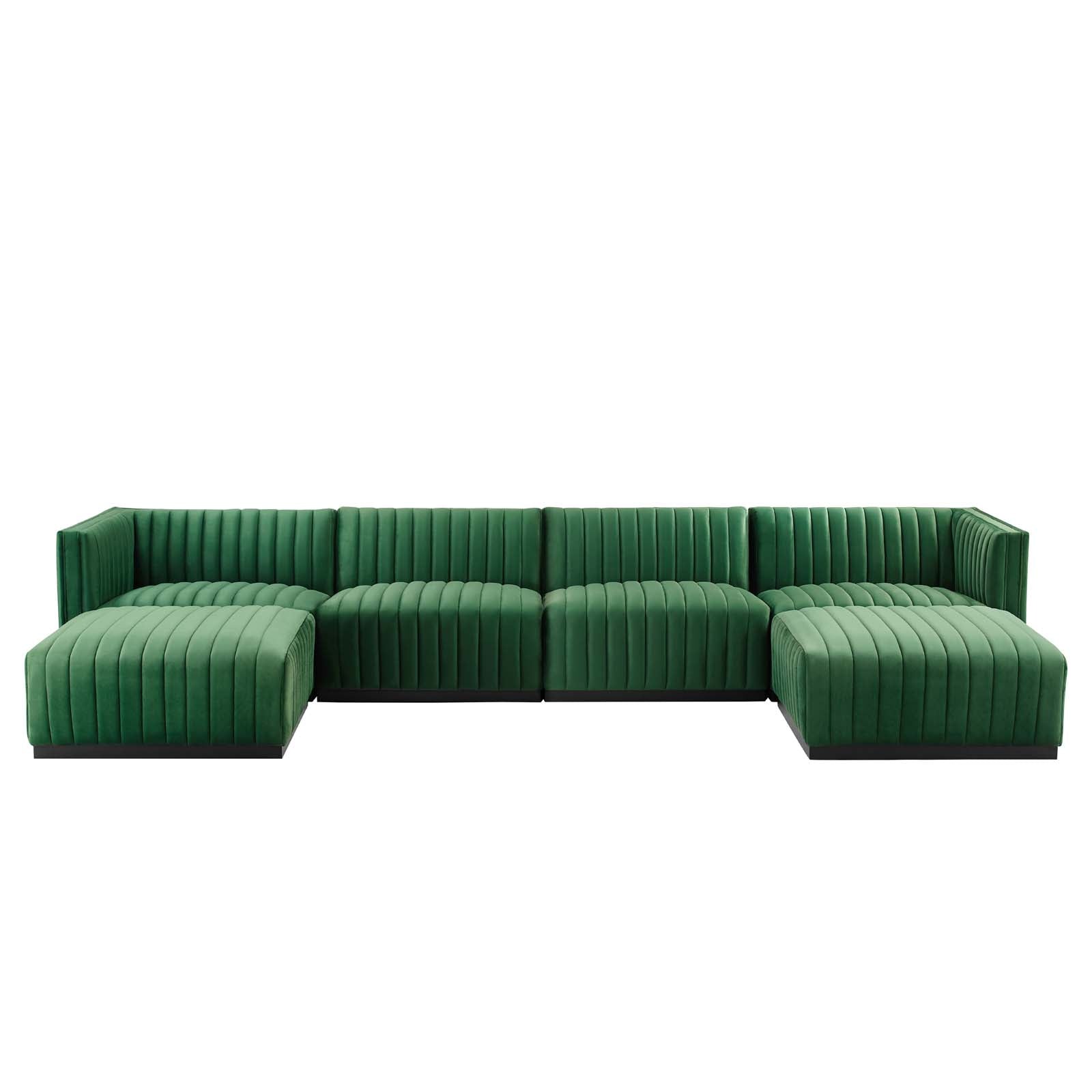 Conjure Channel Tufted Performance Velvet 6-Piece Sectional By Modway - EEI-5768 | Sofa Set - 26