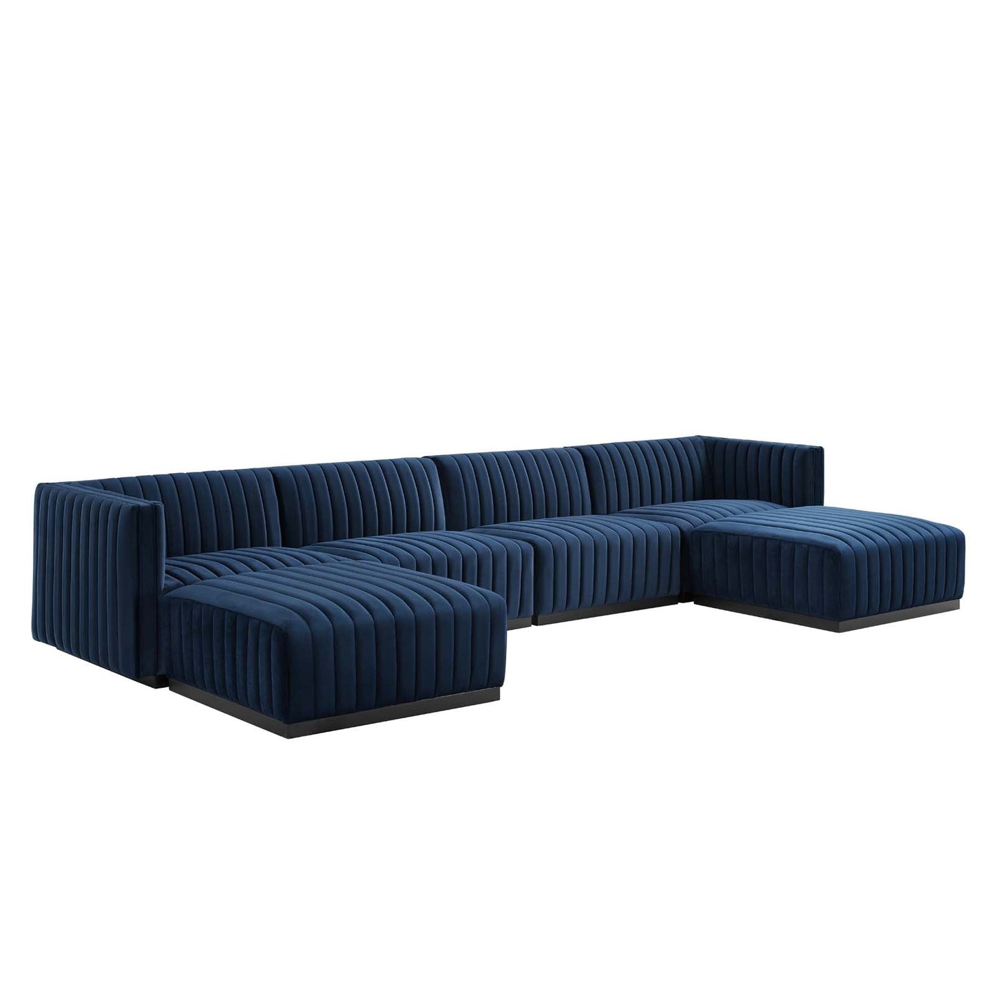 Conjure Channel Tufted Performance Velvet 6-Piece Sectional By Modway - EEI-5768 | Sofa Set - 49