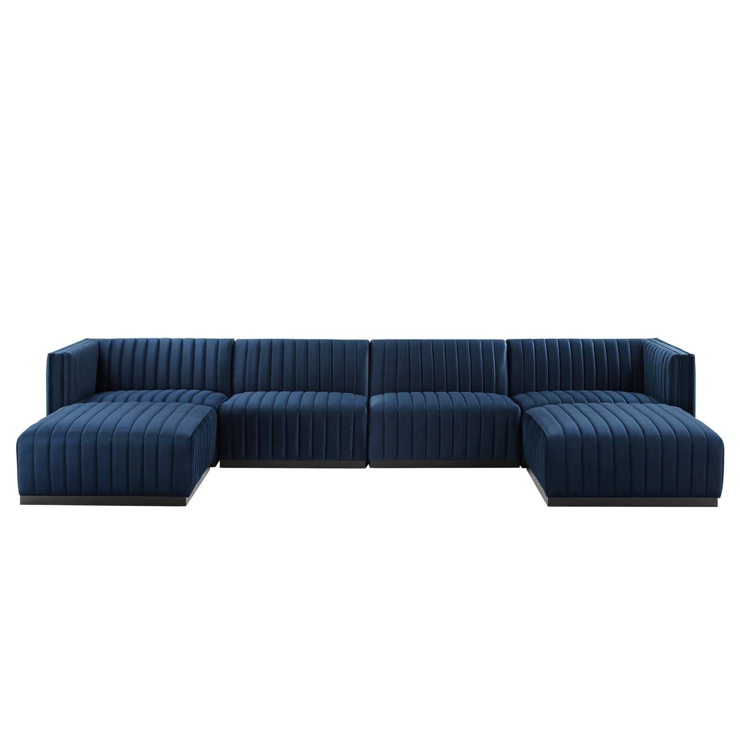 Conjure Channel Tufted Performance Velvet 6-Piece Sectional By Modway - EEI-5768 | Sofa Set - 58