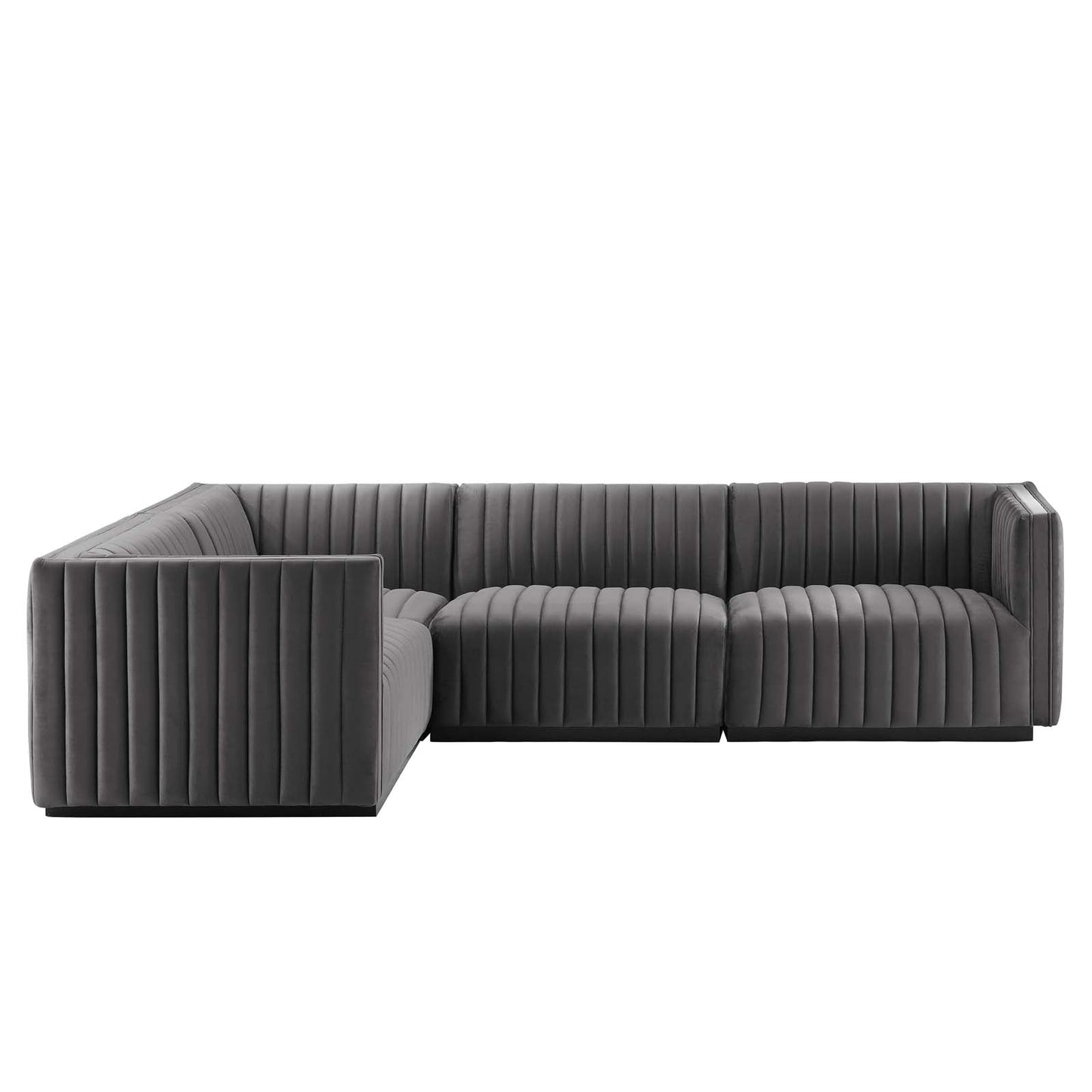 Conjure Channel Tufted Performance Velvet 4-Piece Sectional By Modway - EEI-5769 | Sectional - 42