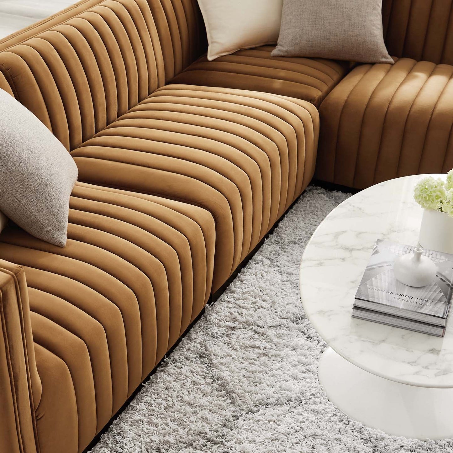 Conjure Channel Tufted Performance Velvet 4-Piece Sectional By Modway - EEI-5770 | Sectional - 9