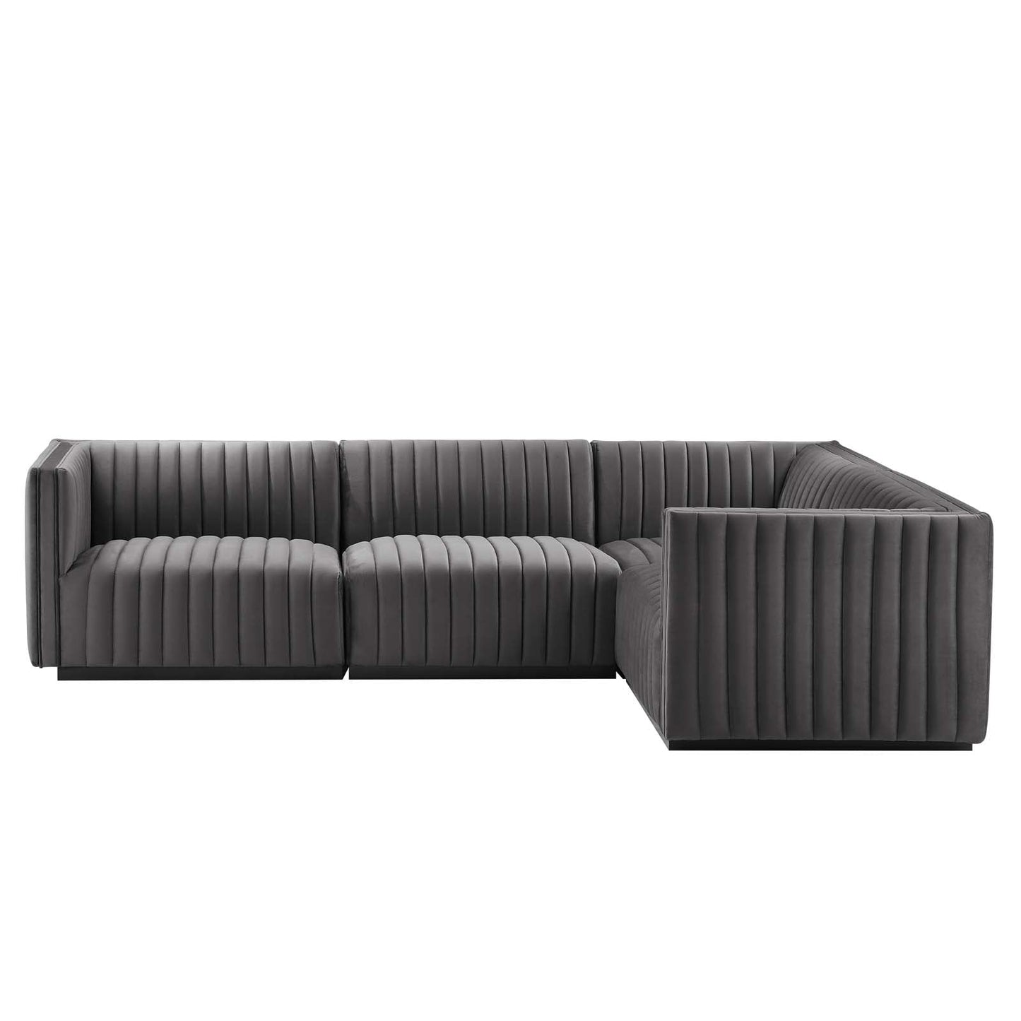 Conjure Channel Tufted Performance Velvet 4-Piece Sectional By Modway - EEI-5770 | Sectional - 42