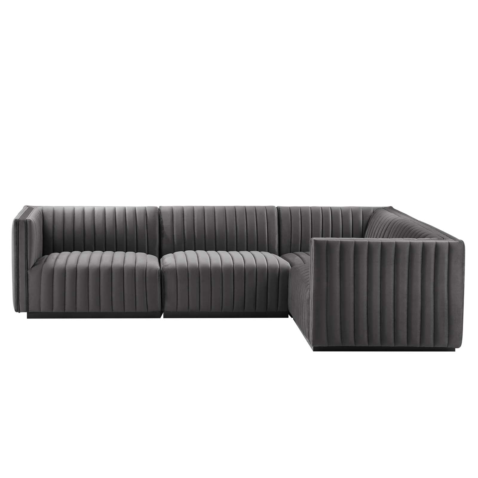 Conjure Channel Tufted Performance Velvet 4-Piece Sectional By Modway - EEI-5770 | Sectional - 42