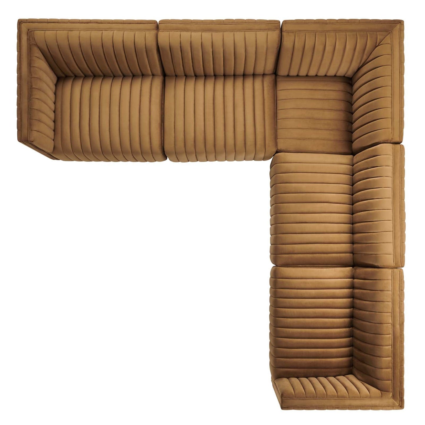 Conjure Channel Tufted Performance Velvet 5-Piece Sectional By Modway - EEI-5772 | Sectional - 10