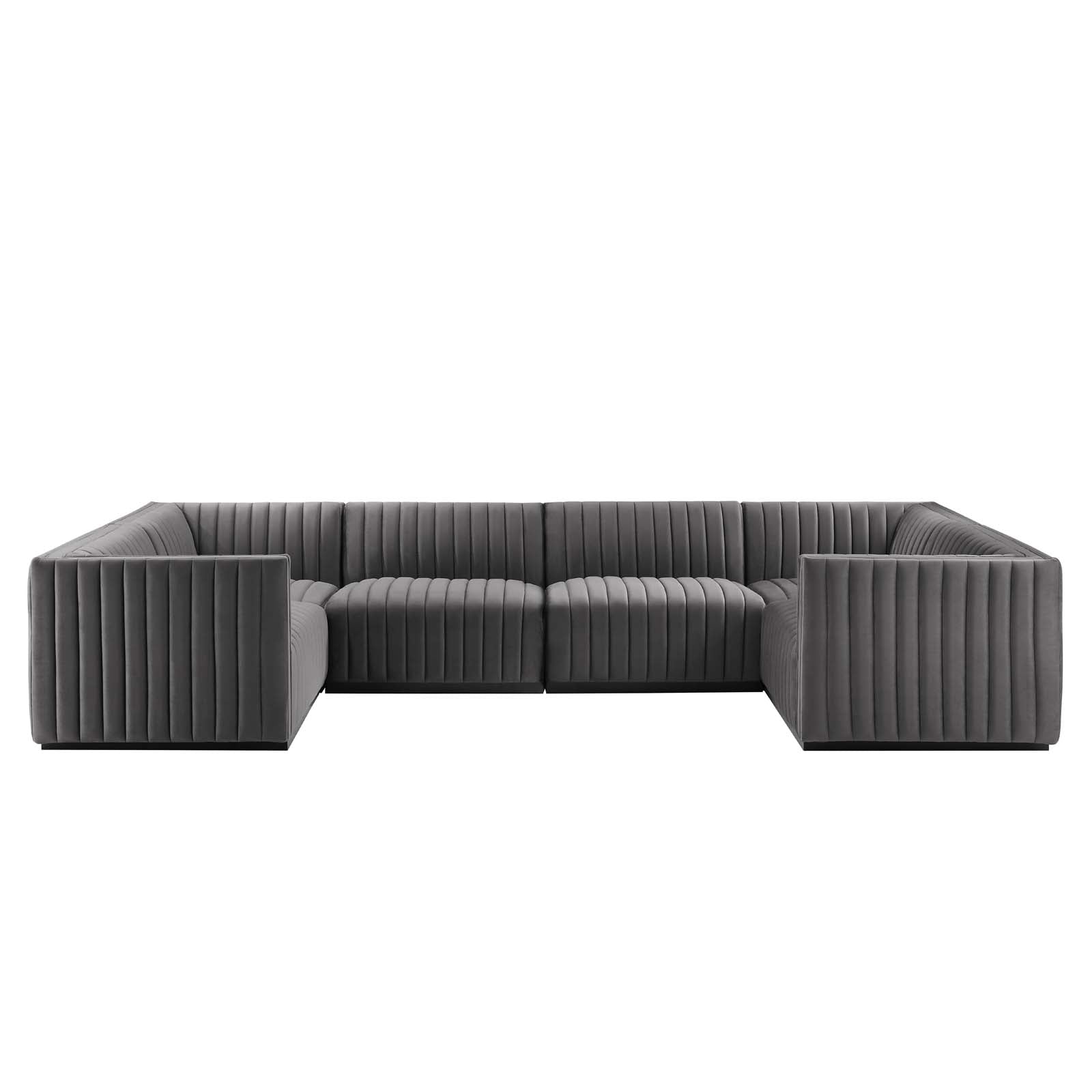 Conjure Channel Tufted Performance Velvet 6-Piece Sectional By Modway - EEI-5773 | Sectional - 33