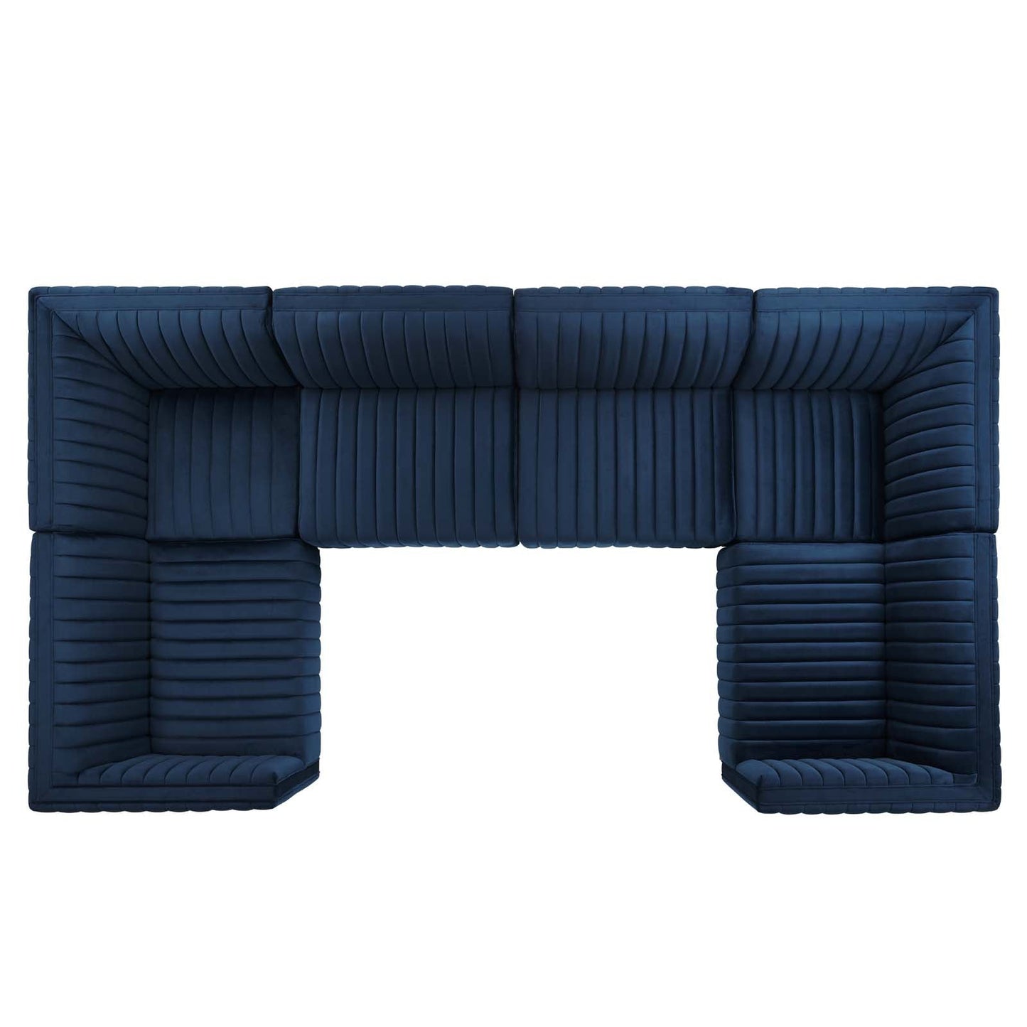 Conjure Channel Tufted Performance Velvet 6-Piece Sectional By Modway - EEI-5773 | Sectional - 58