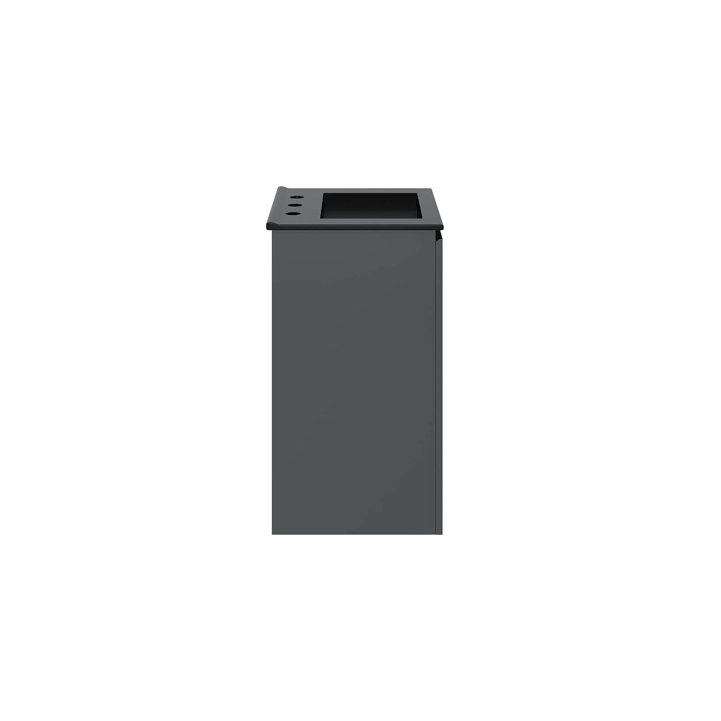 Bryn 18" Wall-Mount Bathroom Vanity By Modway - EEI-5776-GRY-BLK | Bathroom Accessories |  Modishstore - 3