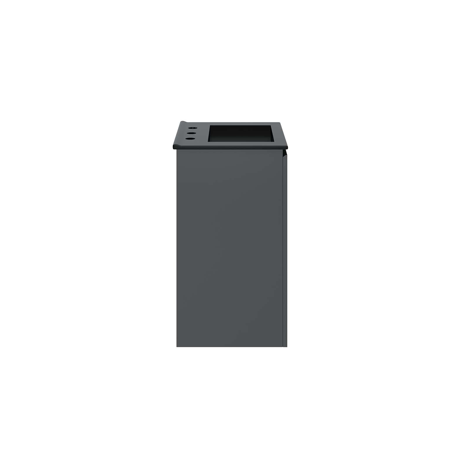 Bryn 18" Wall-Mount Bathroom Vanity By Modway - EEI-5776-GRY-BLK | Bathroom Accessories |  Modishstore - 3