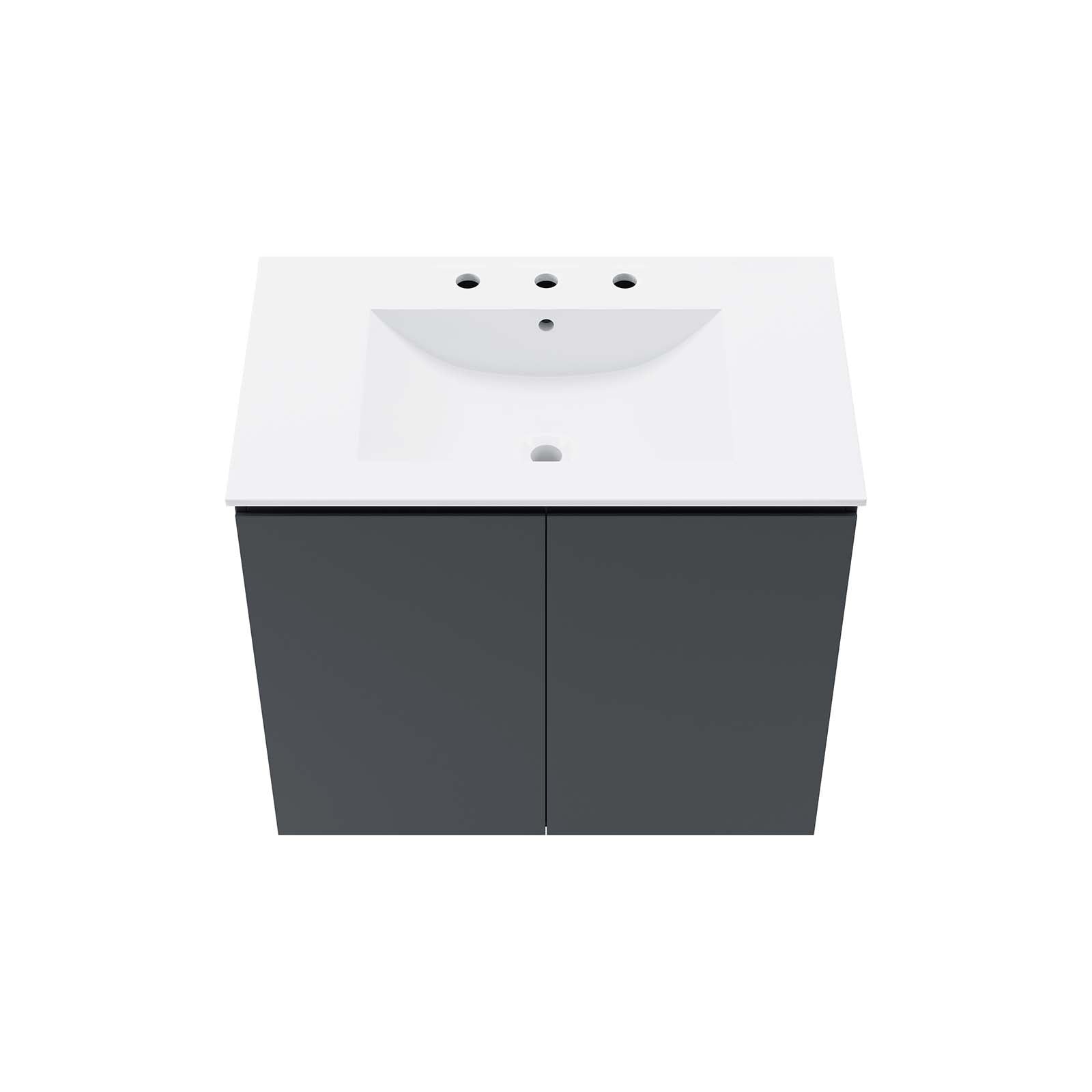 Bryn 30" Wall-Mount Bathroom Vanity By Modway - EEI-5778-GRY-BLK | Bathroom Accessories |  Modishstore - 12