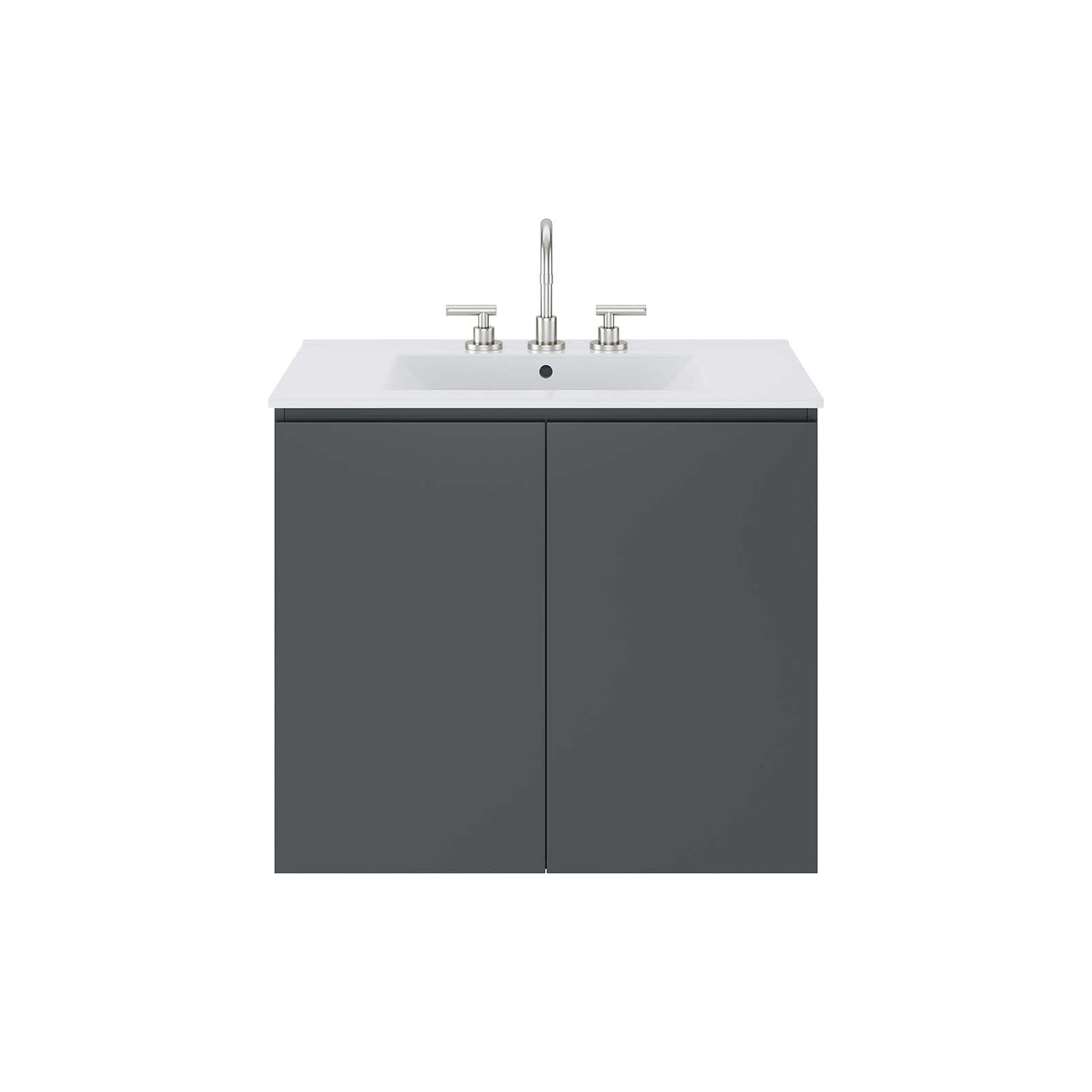 Bryn 30" Wall-Mount Bathroom Vanity By Modway - EEI-5778-GRY-BLK | Bathroom Accessories |  Modishstore - 13