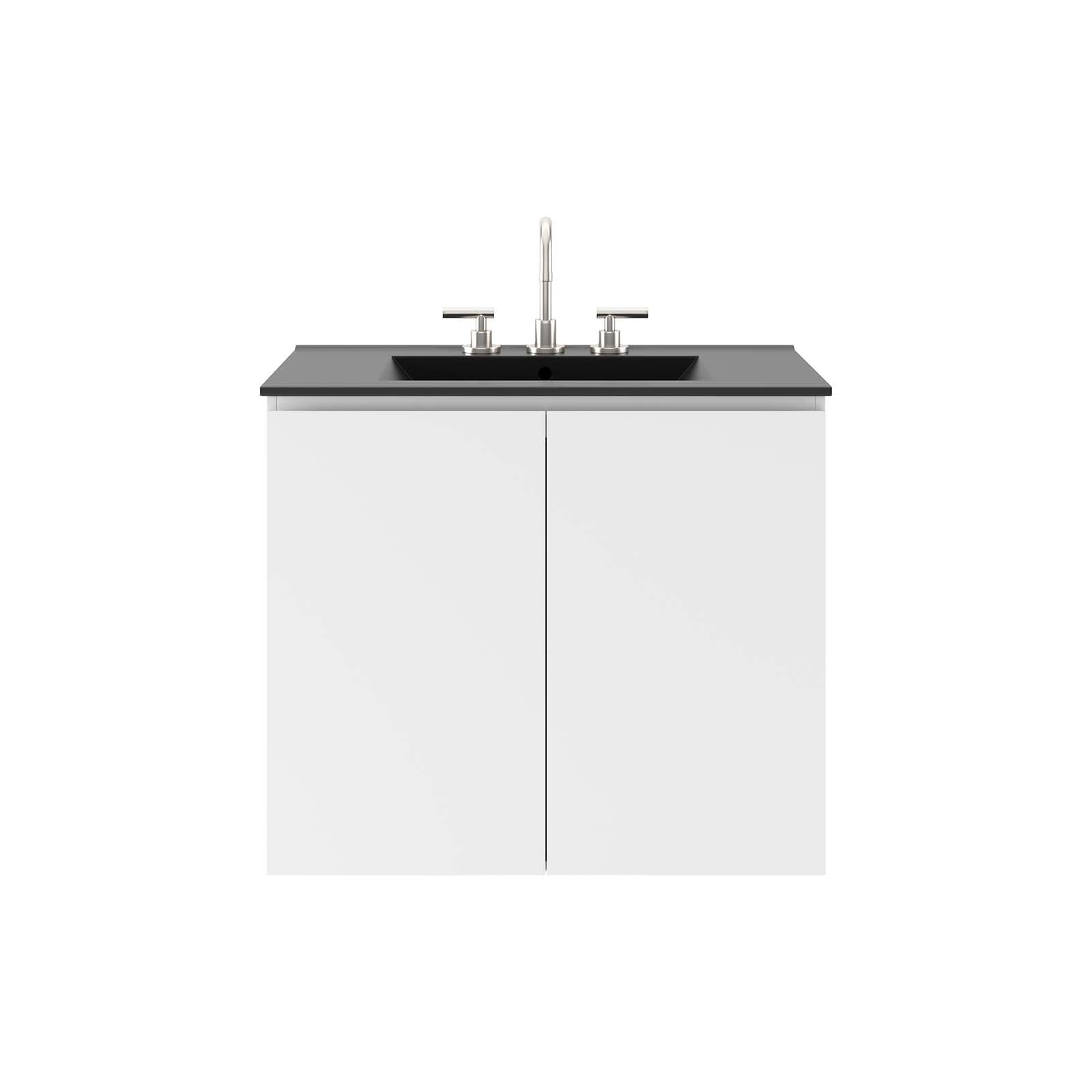 Bryn 30" Wall-Mount Bathroom Vanity By Modway - EEI-5778-GRY-BLK | Bathroom Accessories |  Modishstore - 21