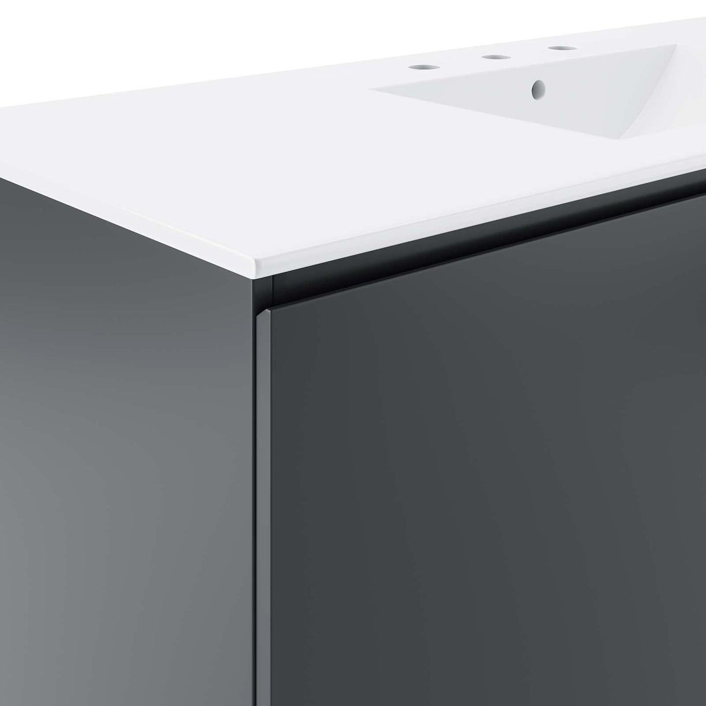 Bryn 48" Wall-Mount Bathroom Vanity By Modway - EEI-5780-GRY-BLK | Bathroom Accessories |  Modishstore - 14