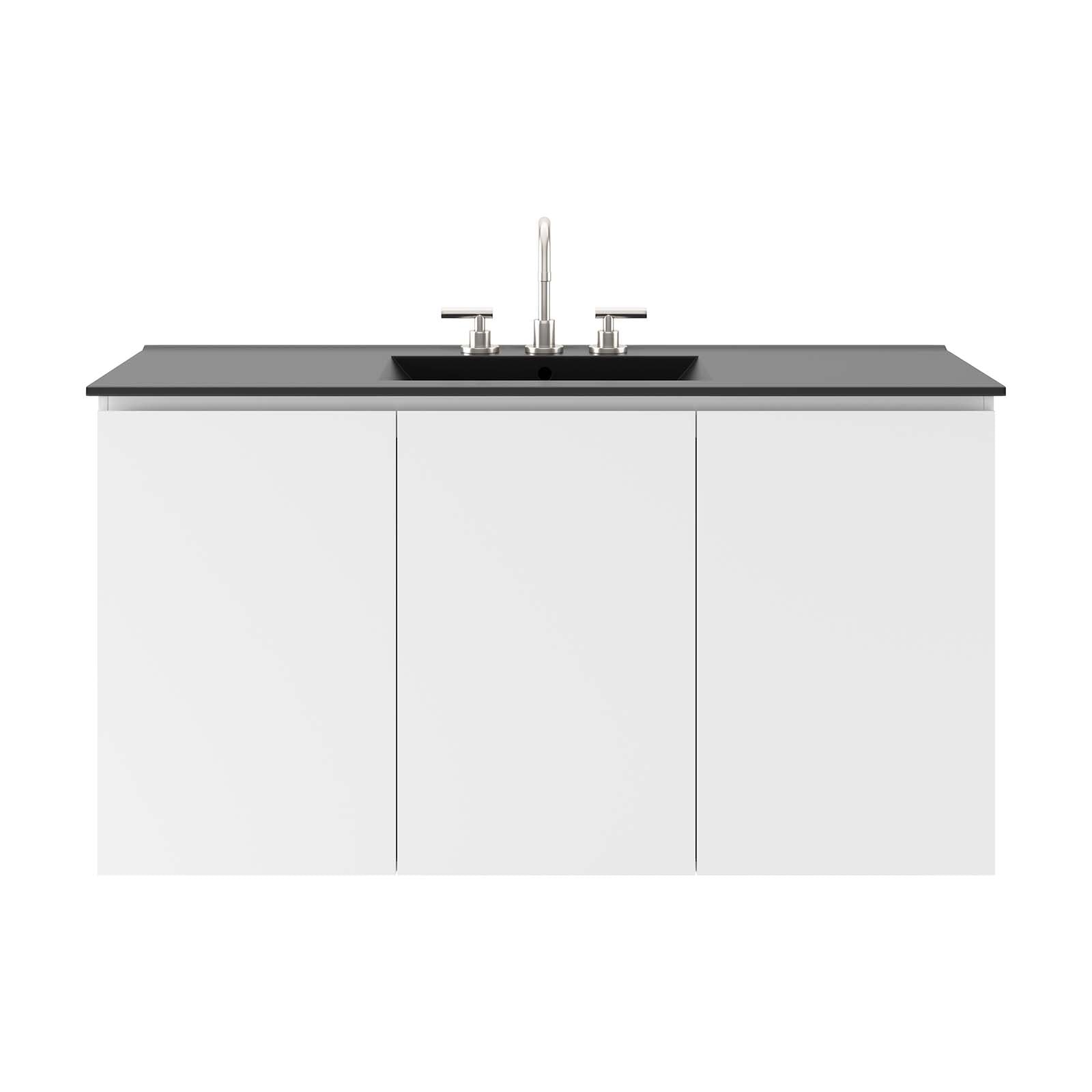 Bryn 48" Wall-Mount Bathroom Vanity By Modway - EEI-5780-GRY-BLK | Bathroom Accessories |  Modishstore - 21