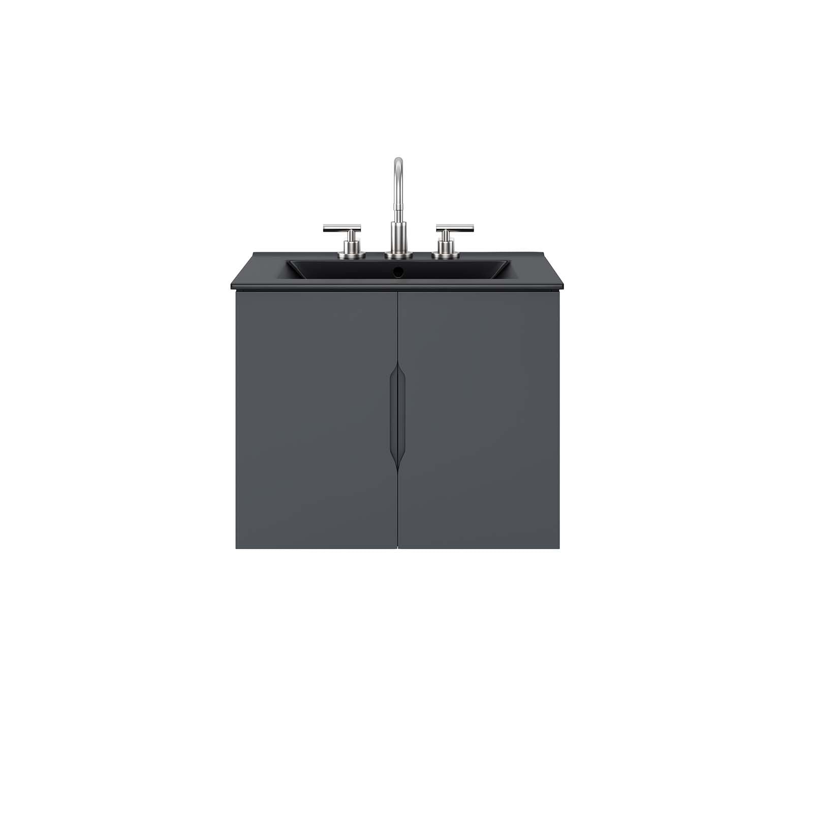 Vitality 24" Bathroom Vanity By Modway - EEI-5782-GRY-BLK | Bathroom Accessories |  Modishstore - 7