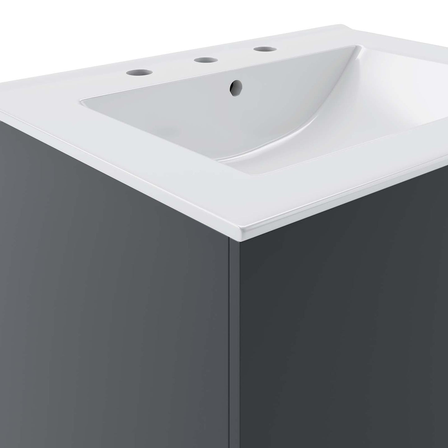 Vitality 24" Bathroom Vanity By Modway - EEI-5782-GRY-BLK | Bathroom Accessories |  Modishstore - 12