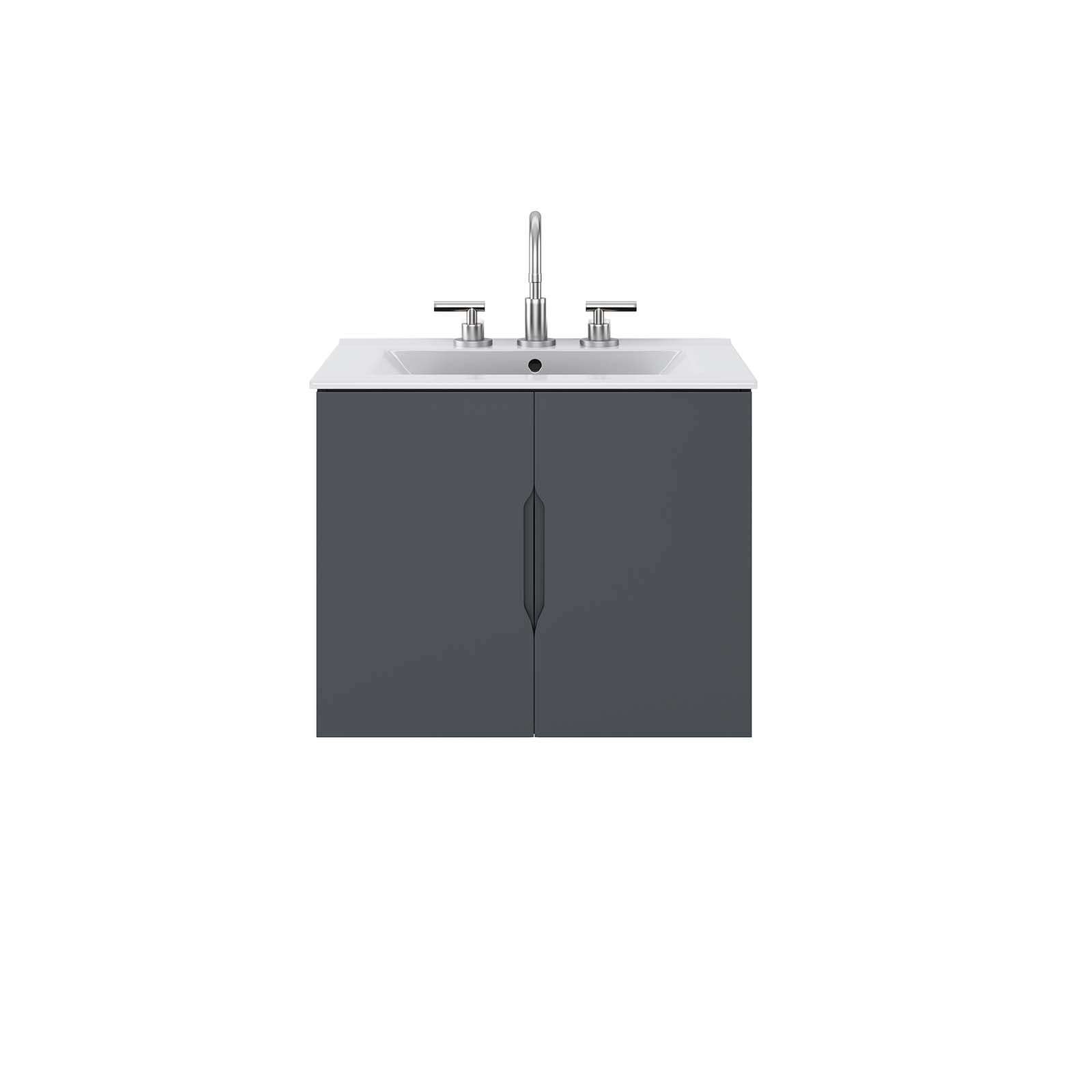 Vitality 24" Bathroom Vanity By Modway - EEI-5782-GRY-BLK | Bathroom Accessories |  Modishstore - 14