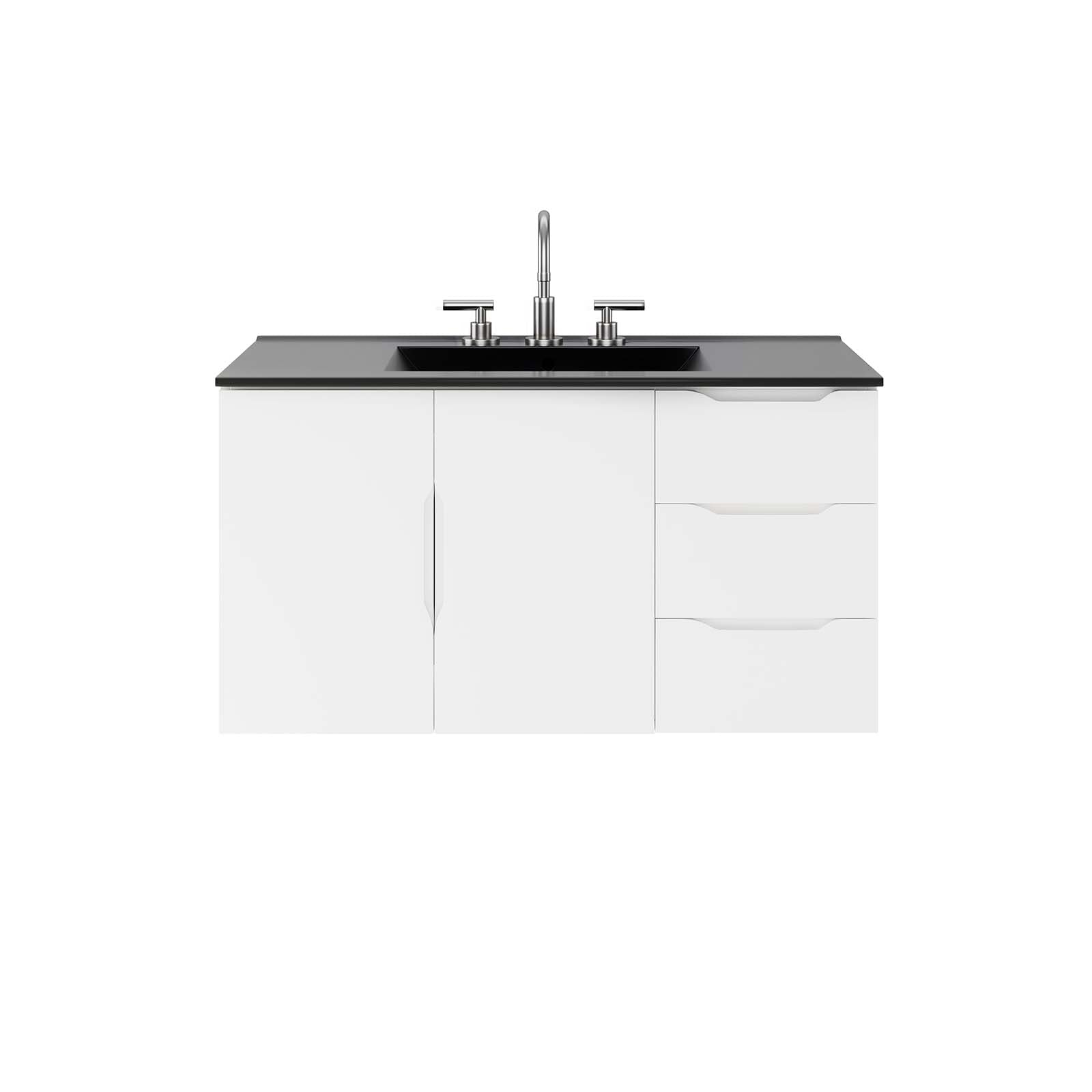 Vitality 36" Bathroom Vanity By Modway - EEI-5783-GRY-BLK | Bathroom Accessories |  Modishstore - 22