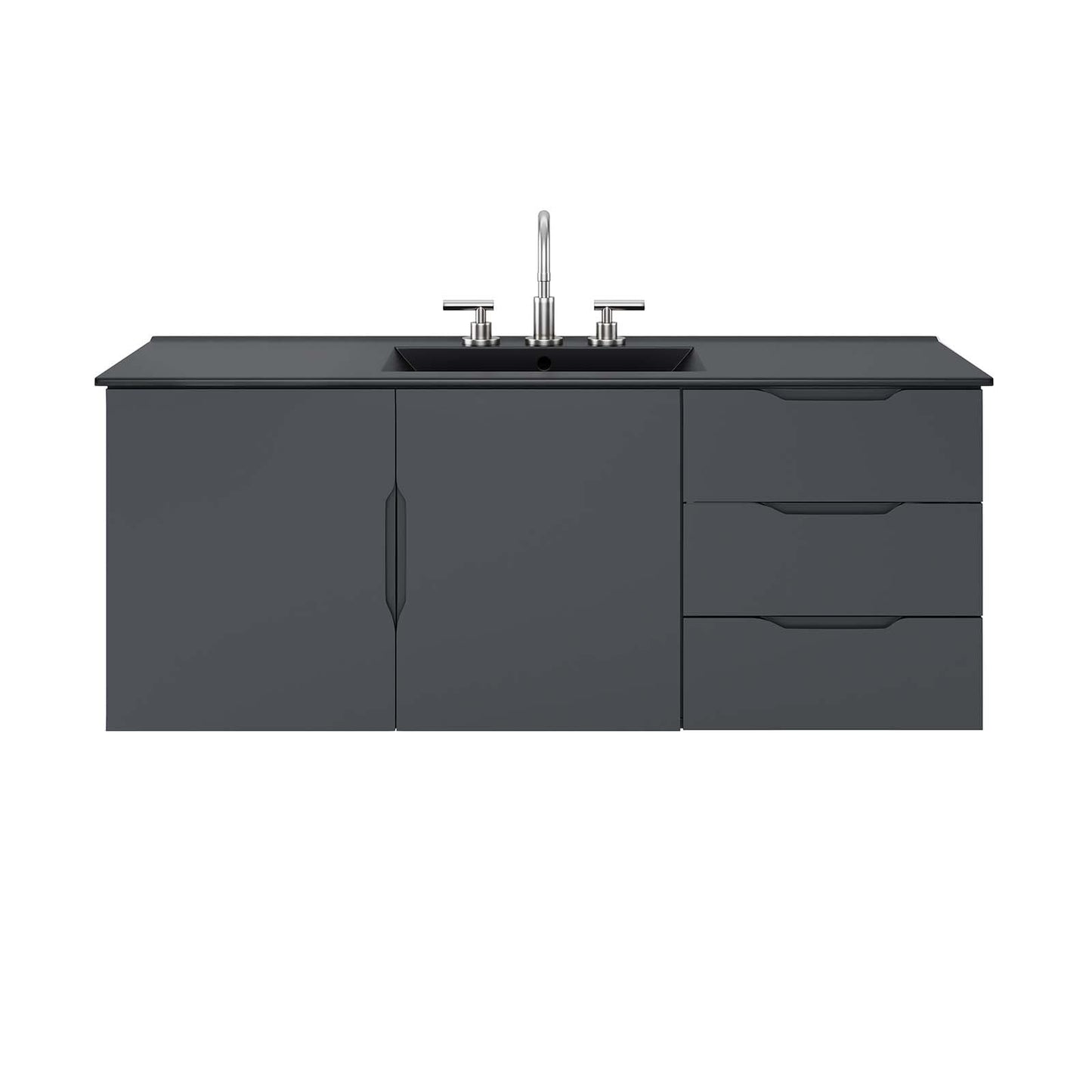 Vitality 48" Single Sink Bathroom Vanity By Modway - EEI-5784-GRY-BLK | Bathroom Accessories |  Modishstore - 7