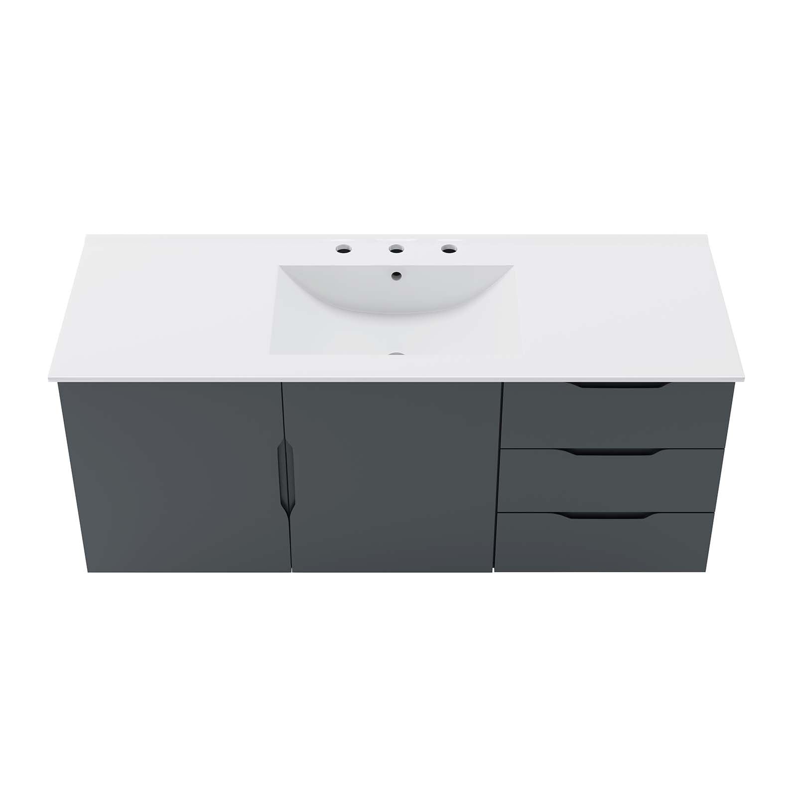 Vitality 48" Single Sink Bathroom Vanity By Modway - EEI-5784-GRY-BLK | Bathroom Accessories |  Modishstore - 13