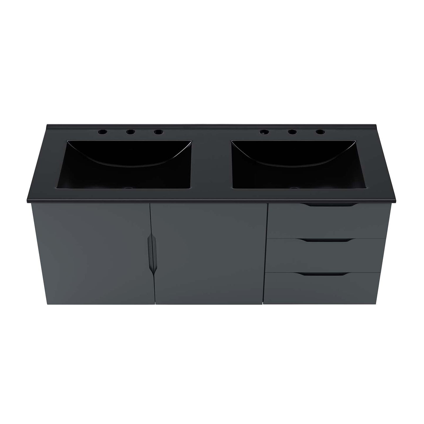 Vitality 48" Double Sink Bathroom Vanity By Modway - EEI-5785-GRY-BLK | Bathroom Accessories |  Modishstore - 6