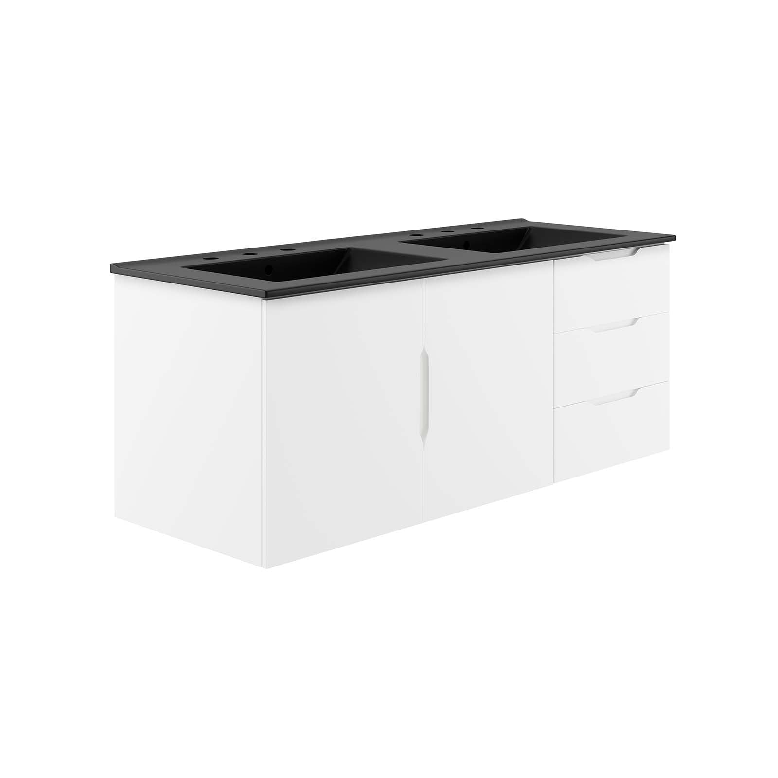 Vitality 48" Double Sink Bathroom Vanity By Modway - EEI-5785-GRY-BLK | Bathroom Accessories |  Modishstore - 17