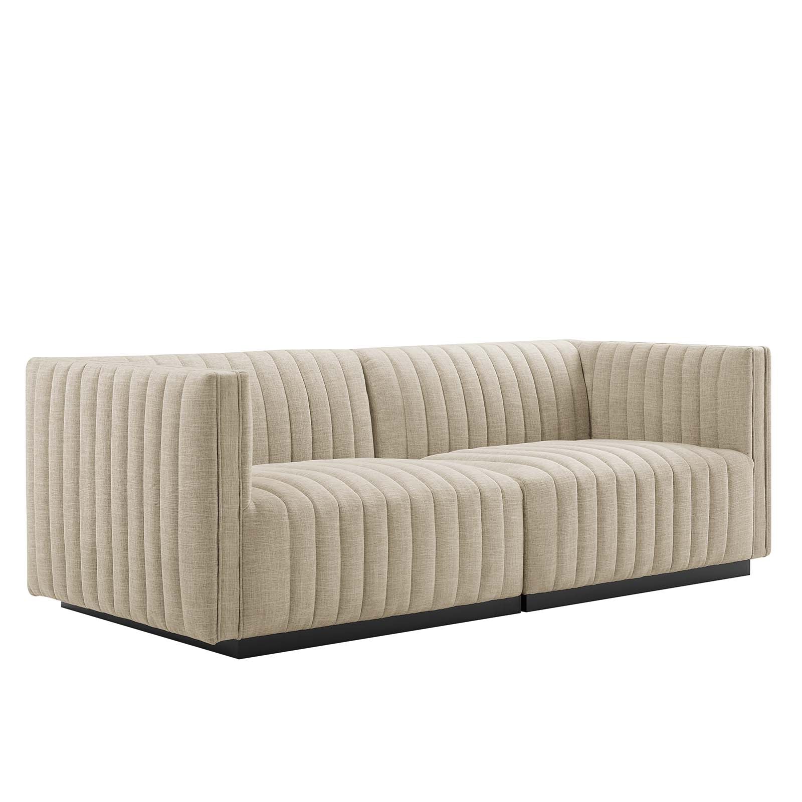 Conjure Channel Tufted Upholstered Fabric Loveseat By Modway - EEI-5786 | Loveseats - 2