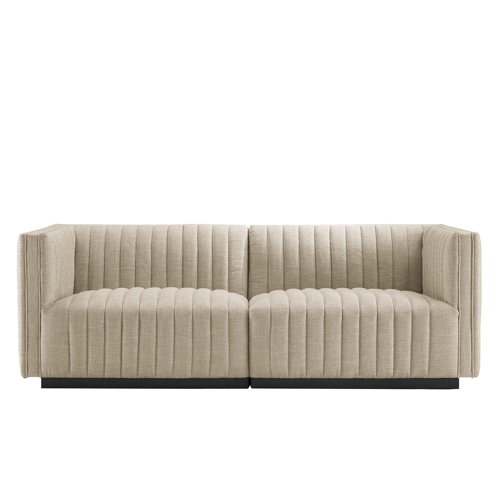 Conjure Channel Tufted Upholstered Fabric Loveseat By Modway - EEI-5786 | Loveseats - 4
