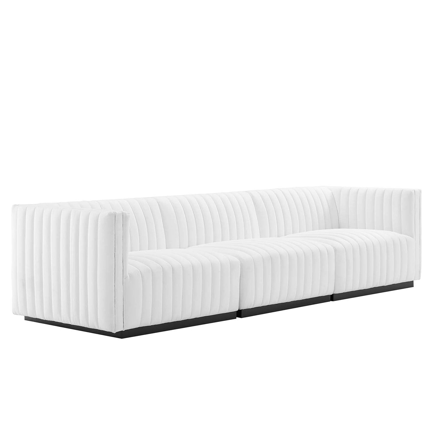 Conjure Channel Tufted Upholstered Fabric Sofa By Modway - EEI-5787 | Sofas - 27