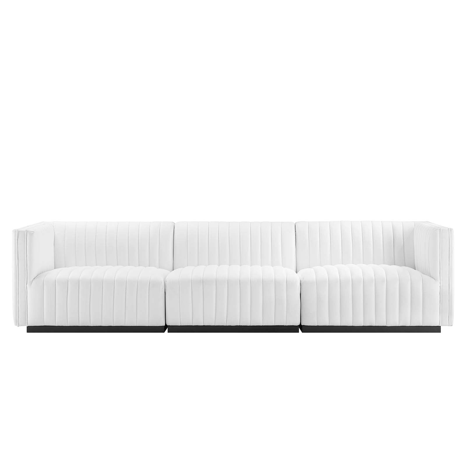 Conjure Channel Tufted Upholstered Fabric Sofa By Modway - EEI-5787 | Sofas - 33