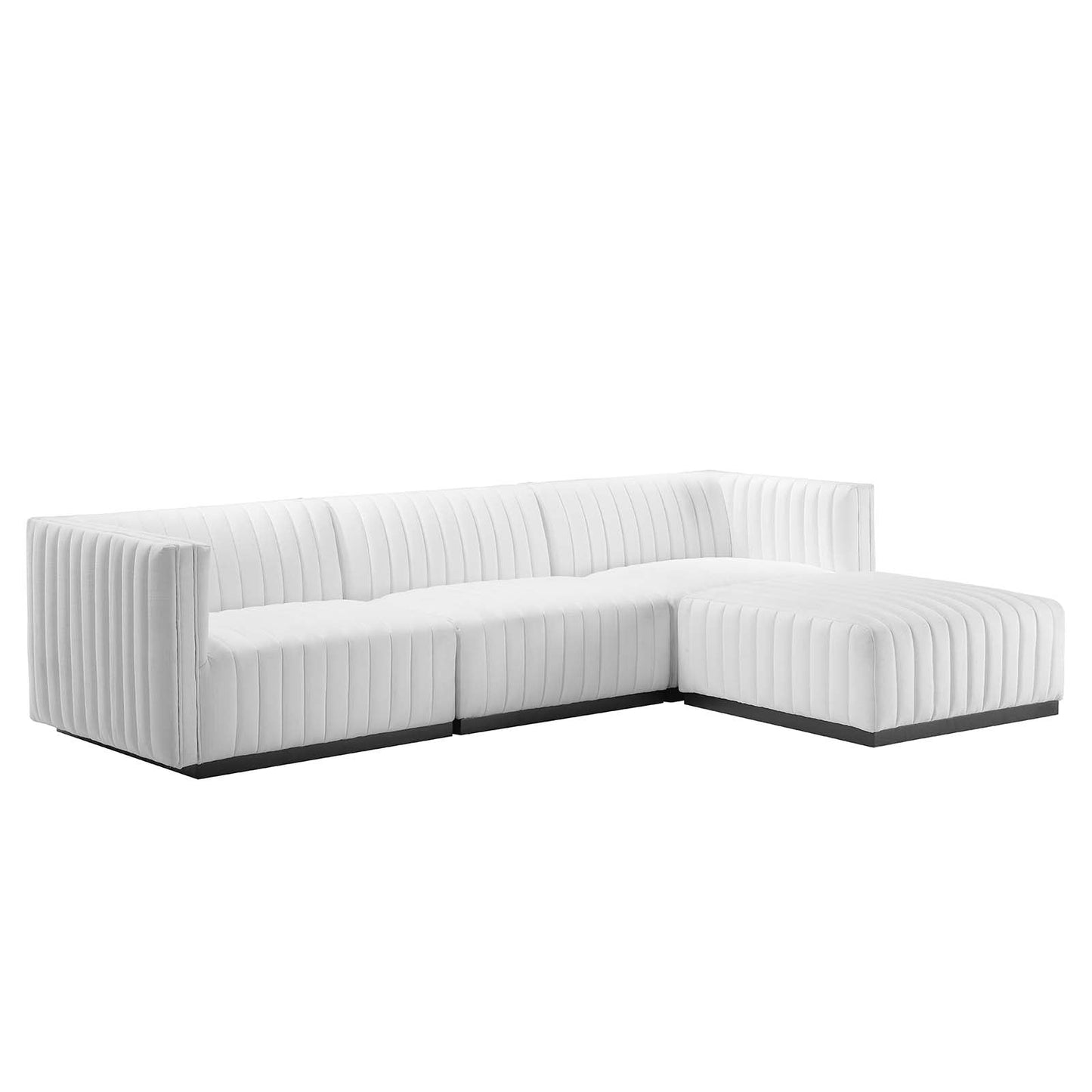 Conjure Channel Tufted Upholstered Fabric 4-Piece Sectional Sofa By Modway - EEI-5788 | Sectional - 33