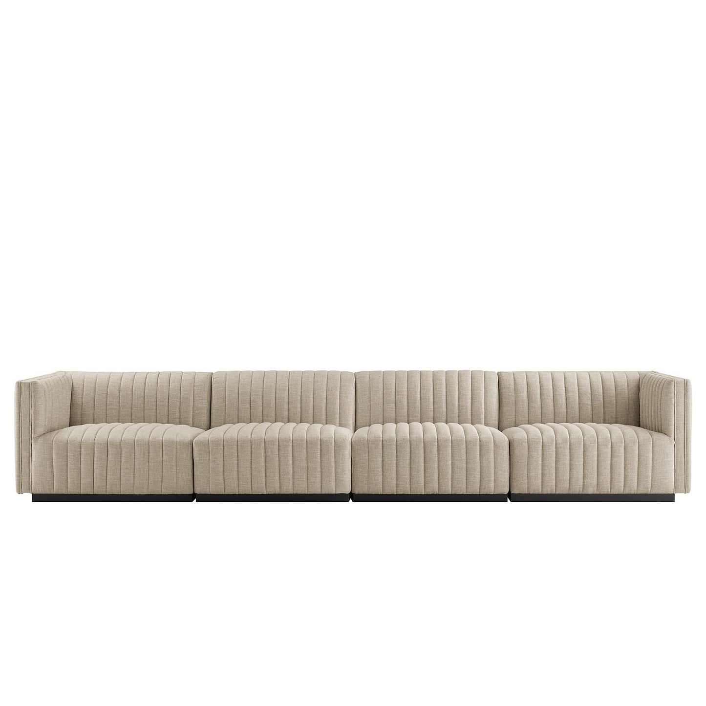 Conjure Channel Tufted Upholstered Fabric 4-Piece Sofa By Modway - EEI-5789 | Sectional - 7