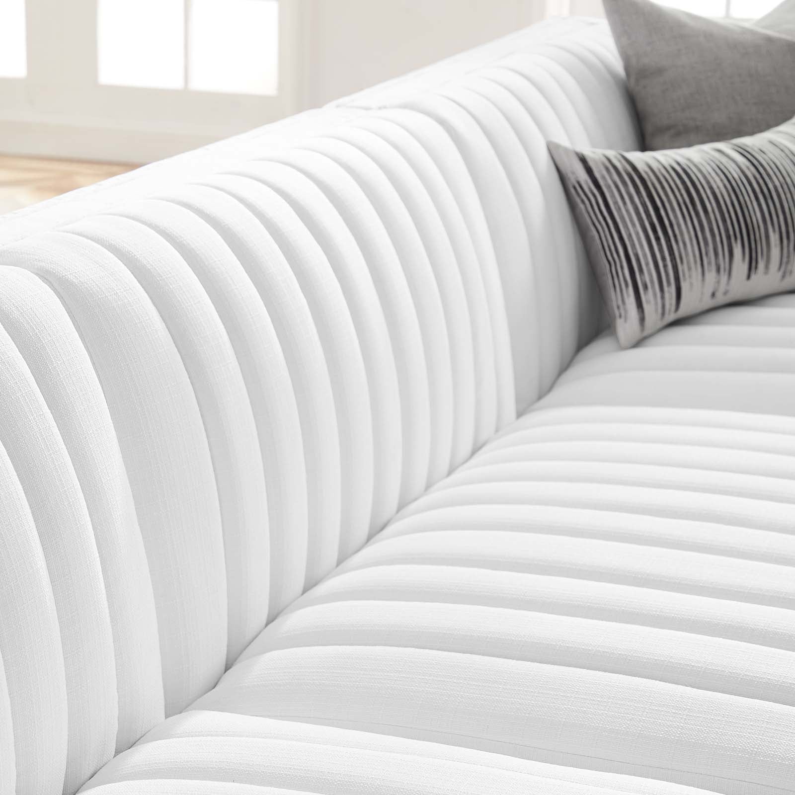 Conjure Channel Tufted Upholstered Fabric 4-Piece Sofa By Modway - EEI-5789 | Sectional - 31